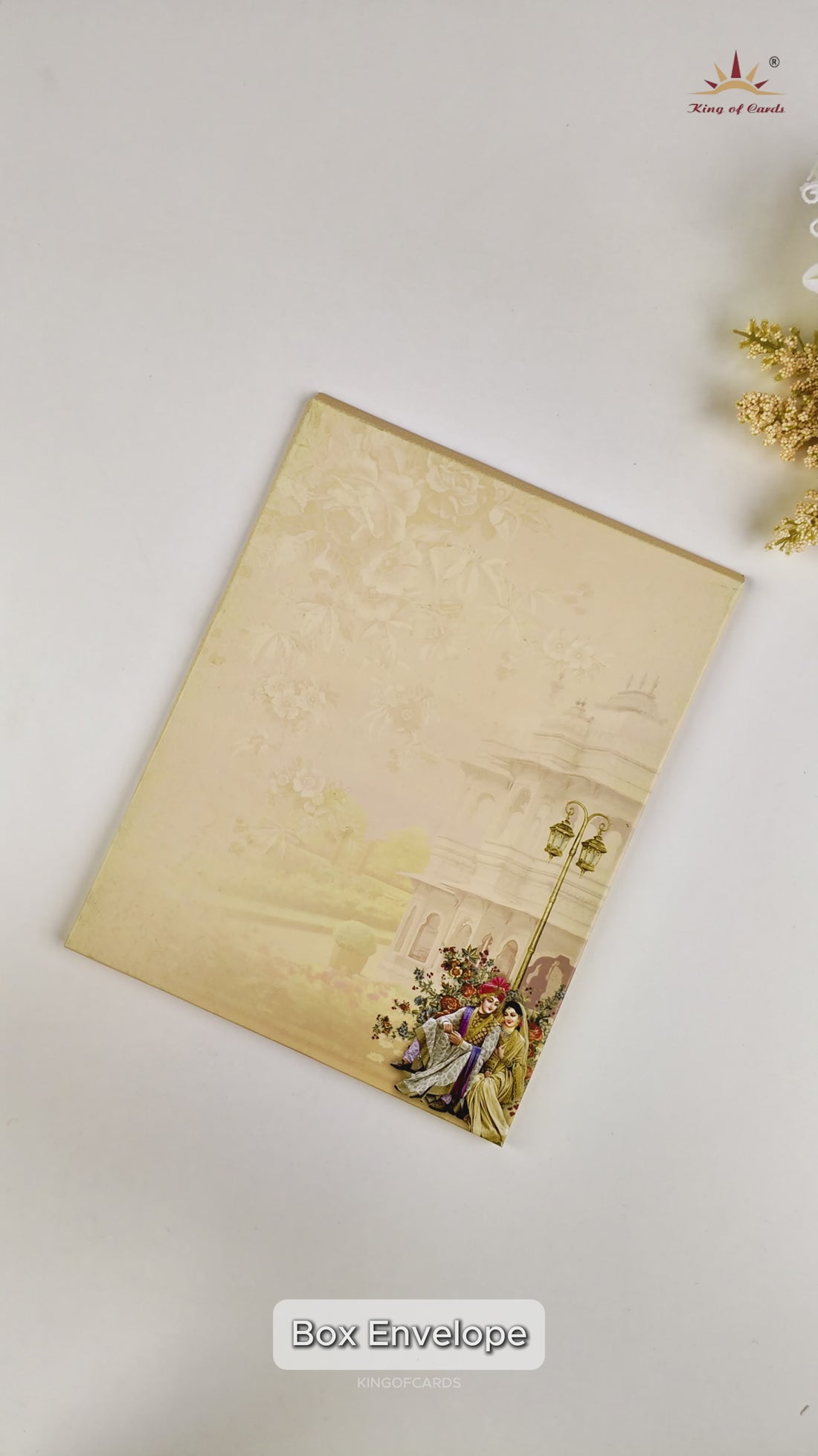 Pink Royal Bride Groom Invitation Card-KNKN6302