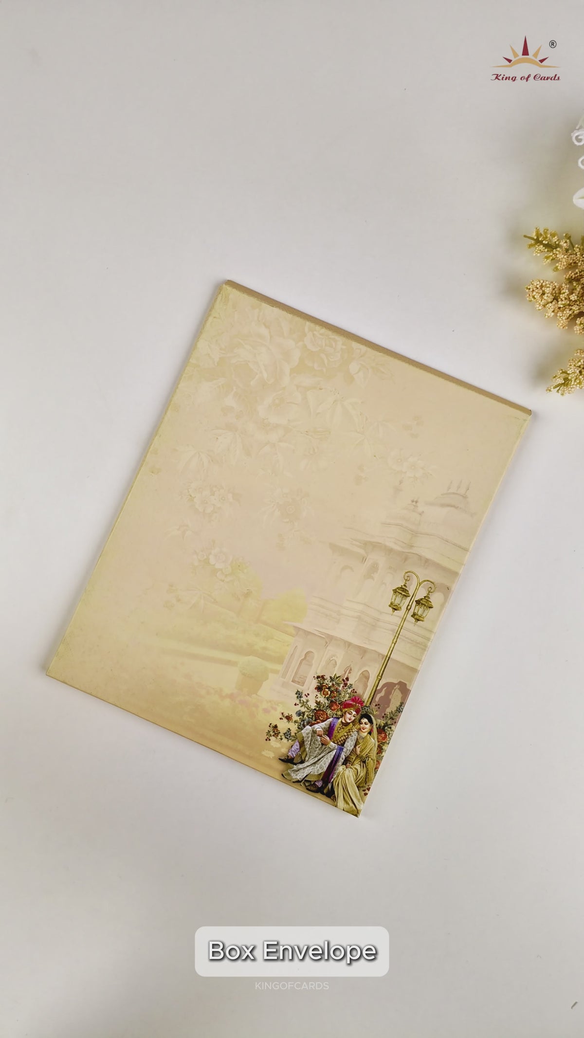 Pink Royal Bride Groom Box Invitation Card-KNKN6302