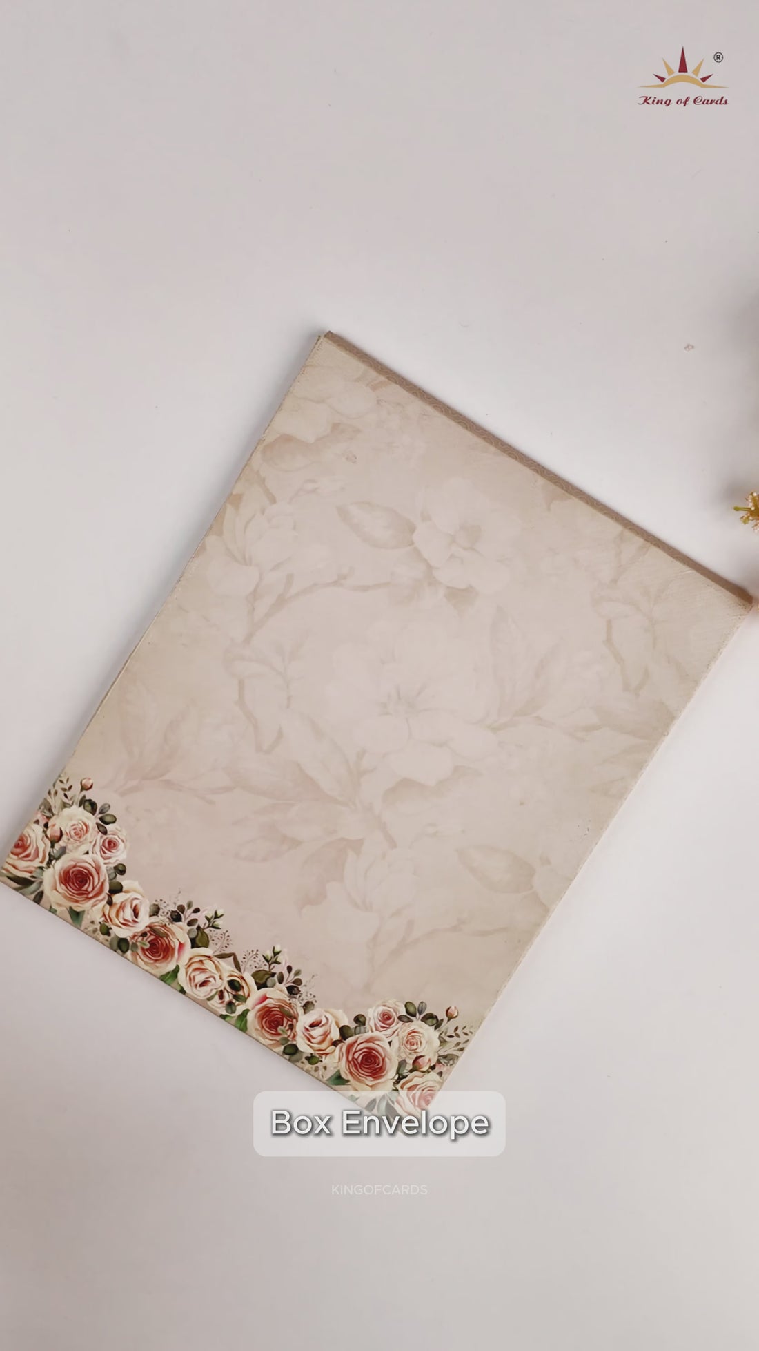 Cream Royal Peacock Invitation Card-KNKN6303