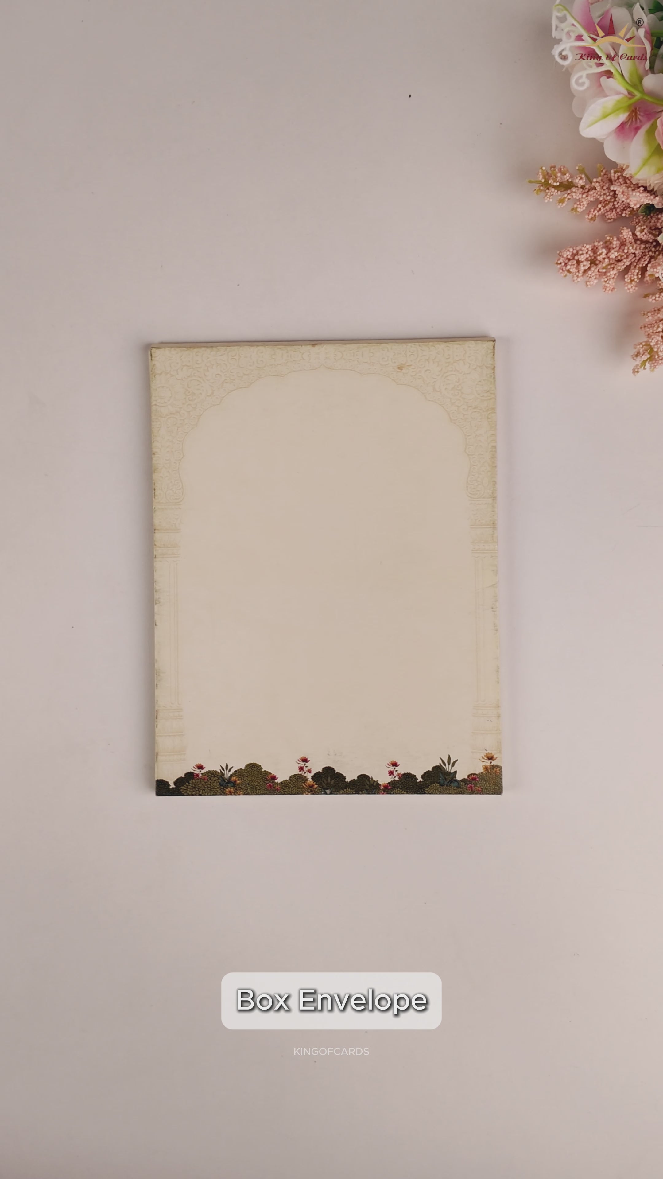 Cream Palace Peacock Wedding Card - KAA05190