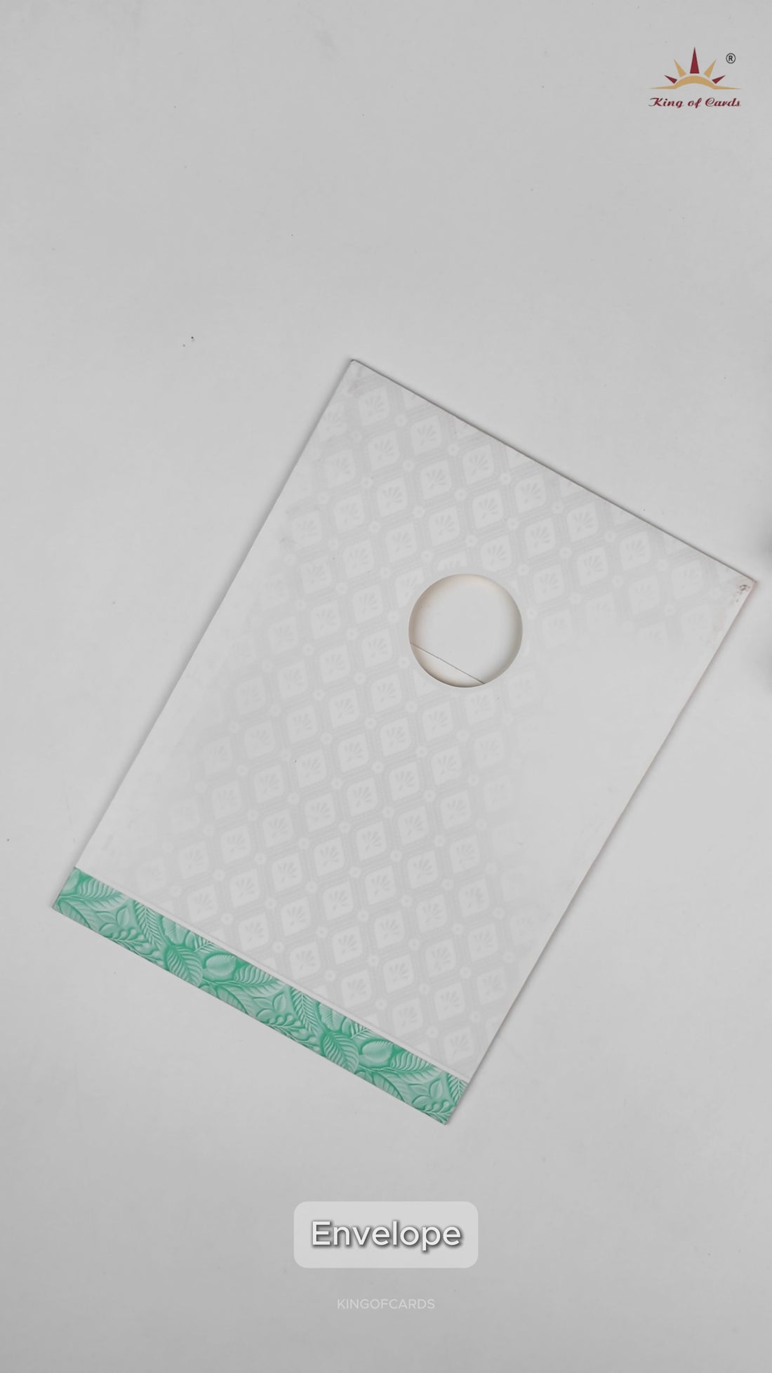 White Pastel Blue Balaji Padmavathi  Wedding Card - KNA2401B