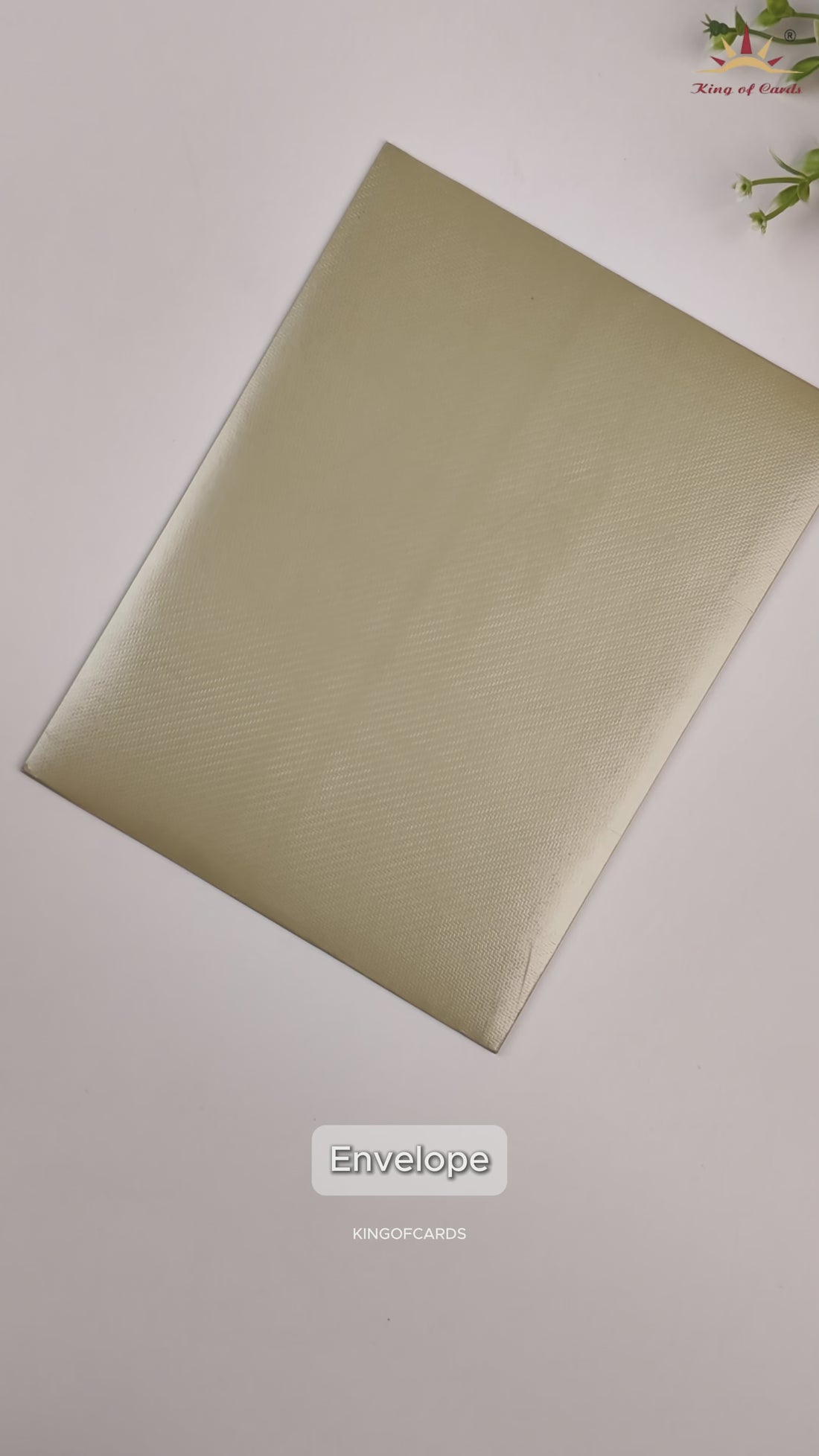 Olive Green Floral Door style Invitation Card - KNK8701LG