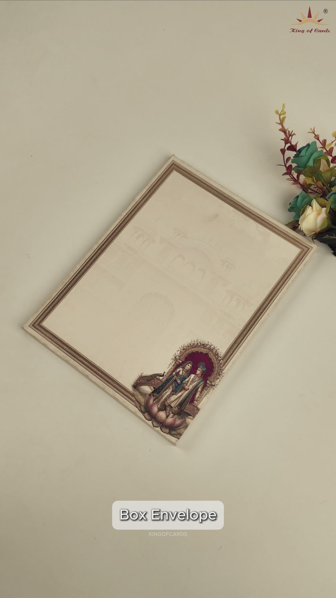 Cream Bride Groom Laser Cut Padded Wedding Card - KAA05910