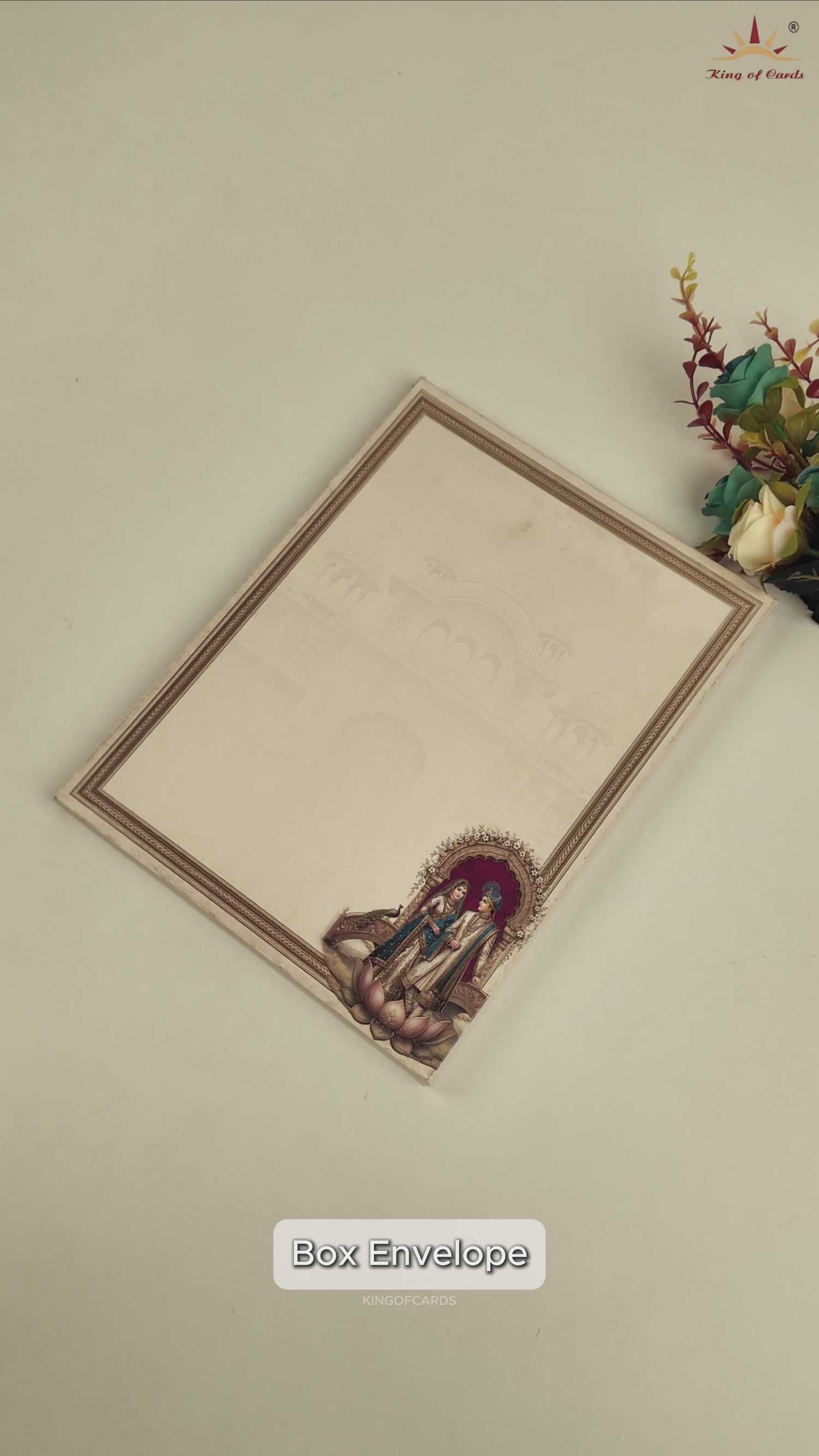 Cream Bride Groom Laser Cut Padded Wedding Card - KAA05910