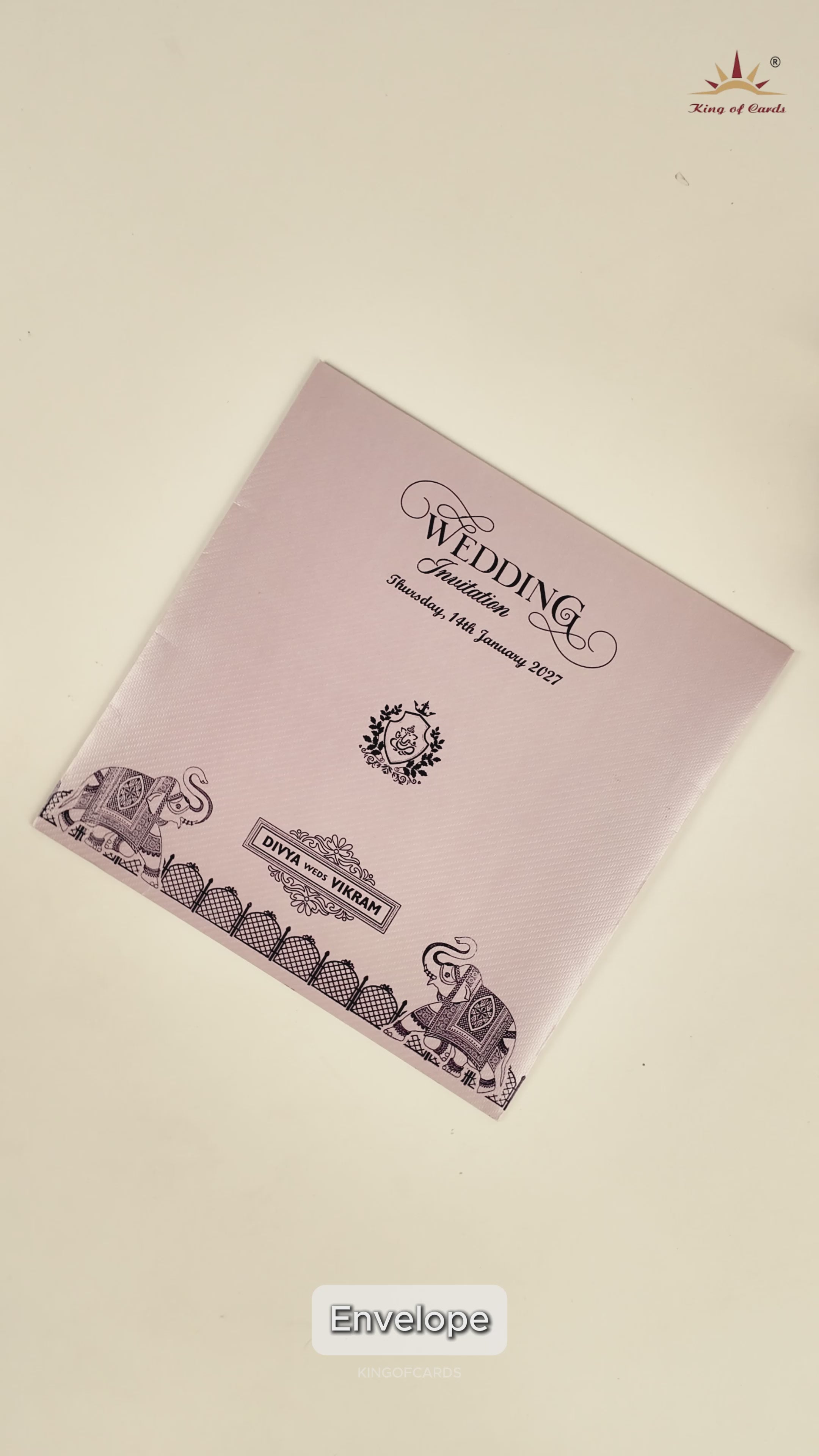 Lavender Floral Wedding Invitation Card - KNKD2801P