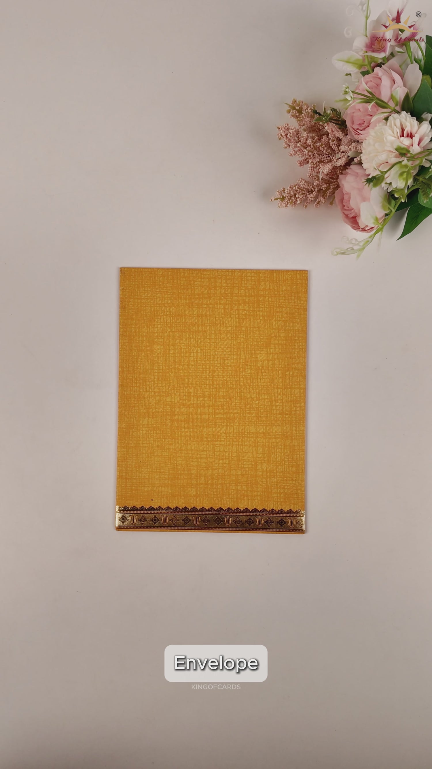 Orange Metallic Balaji Padmavathi Wedding Card - KNCM22OB