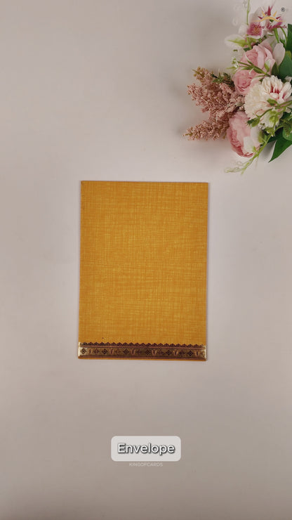 Orange Metallic Balaji Padmavathi Wedding Card - KNCM22OB