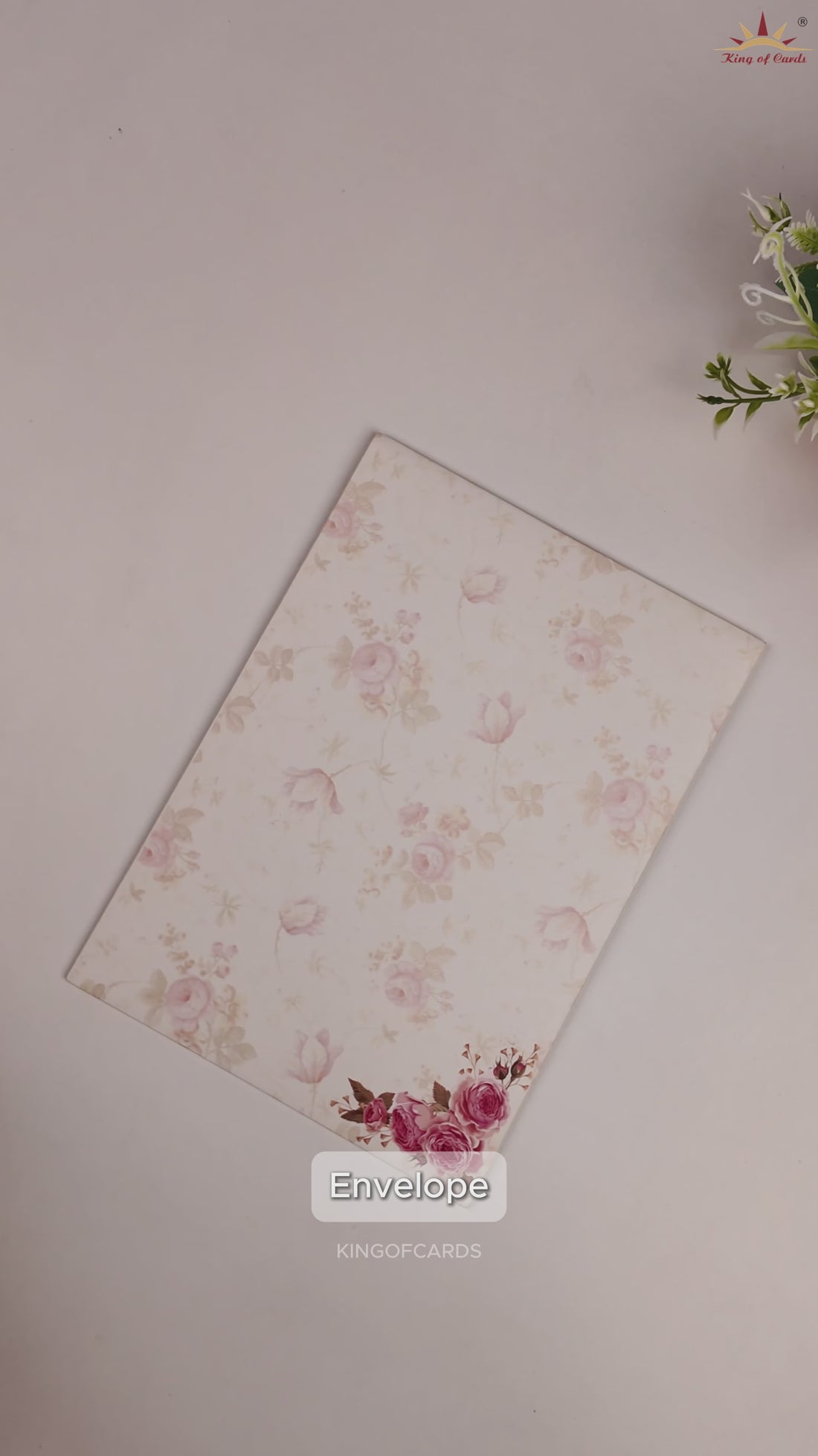 Pink Rose Floral Invitation Card - KNKC4041