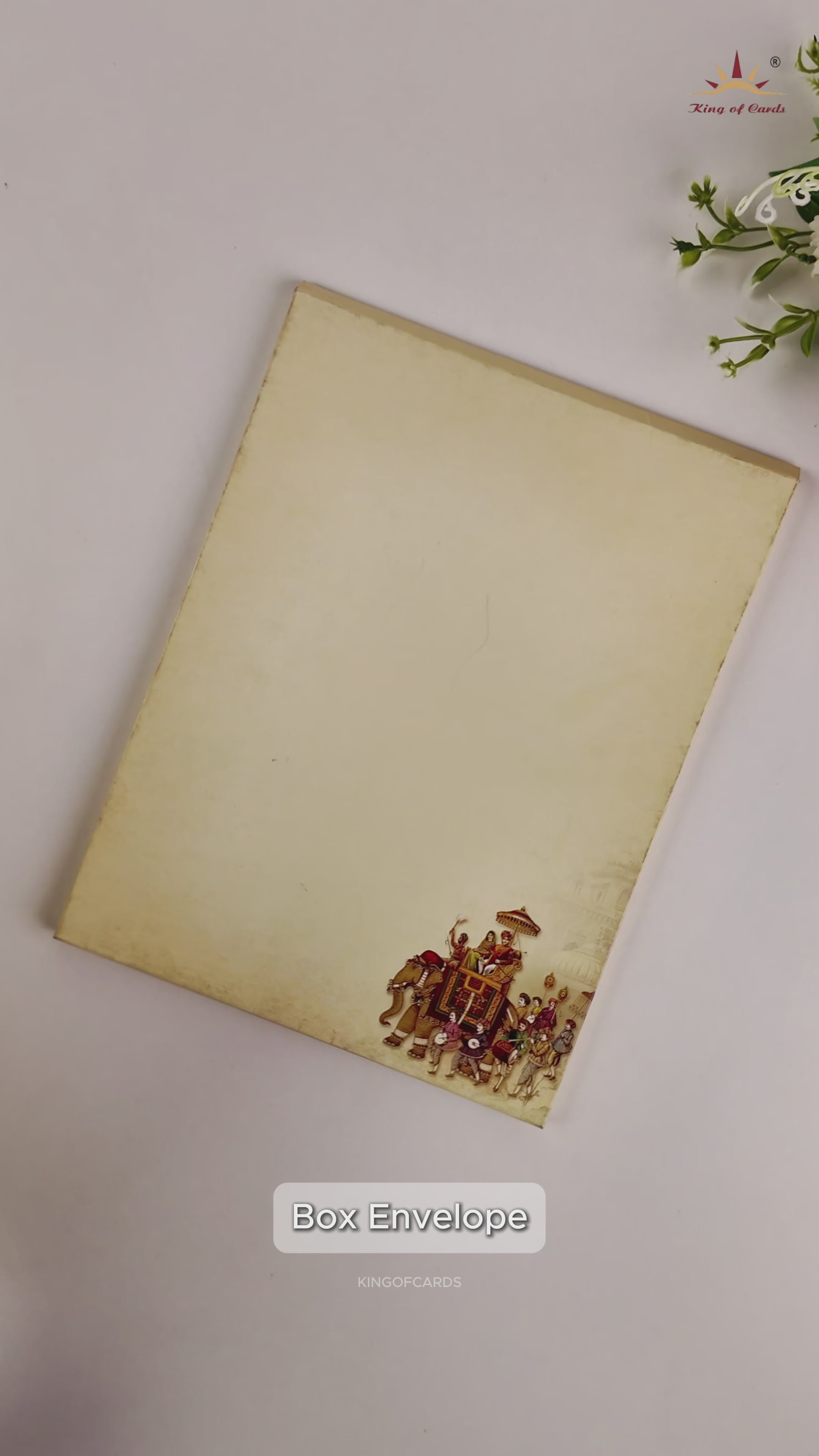 Sandal Royal Baraat Door Style Wedding Card - KAA05070