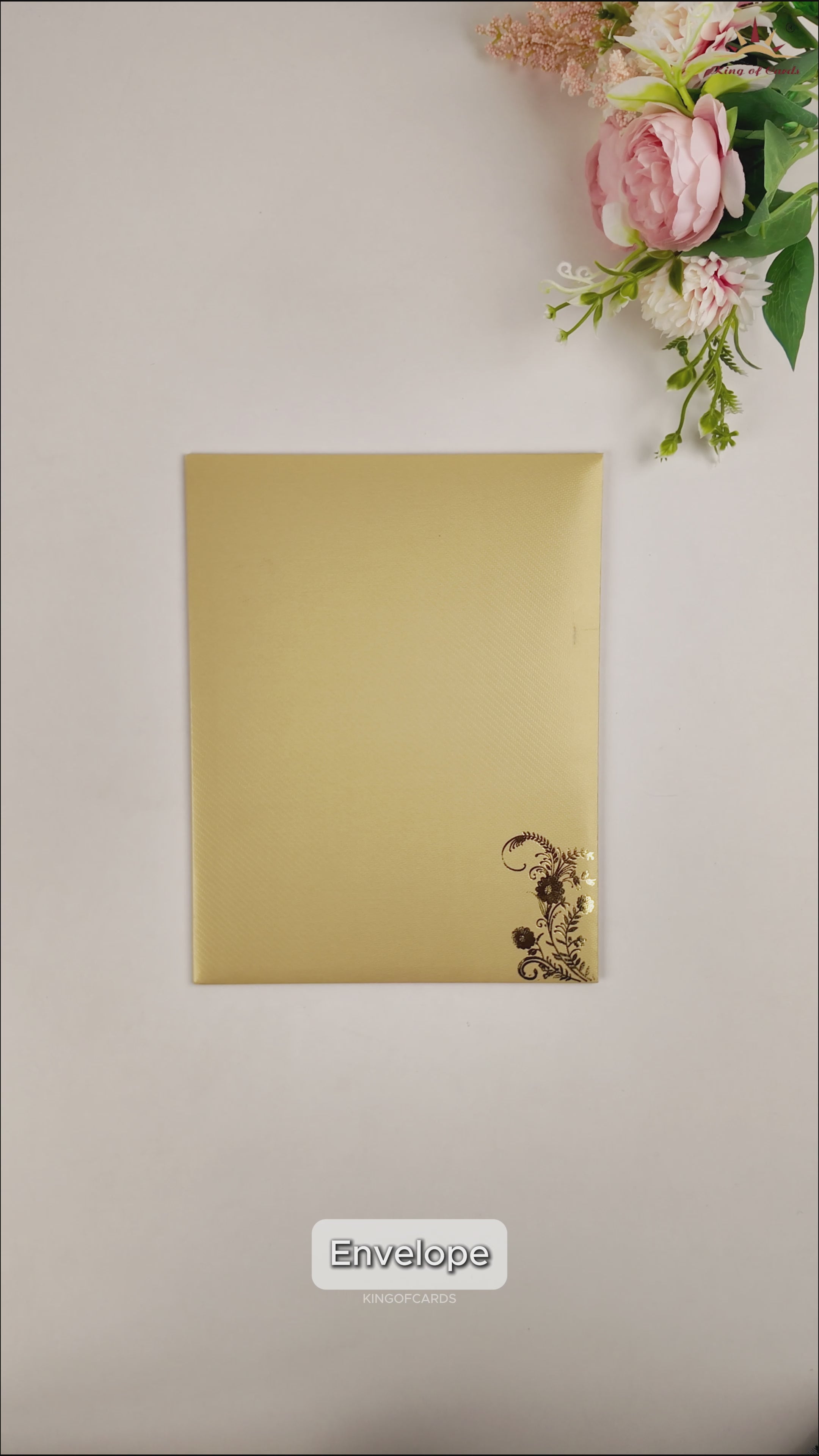 Gold Floral Invitation Card-KNKT5027