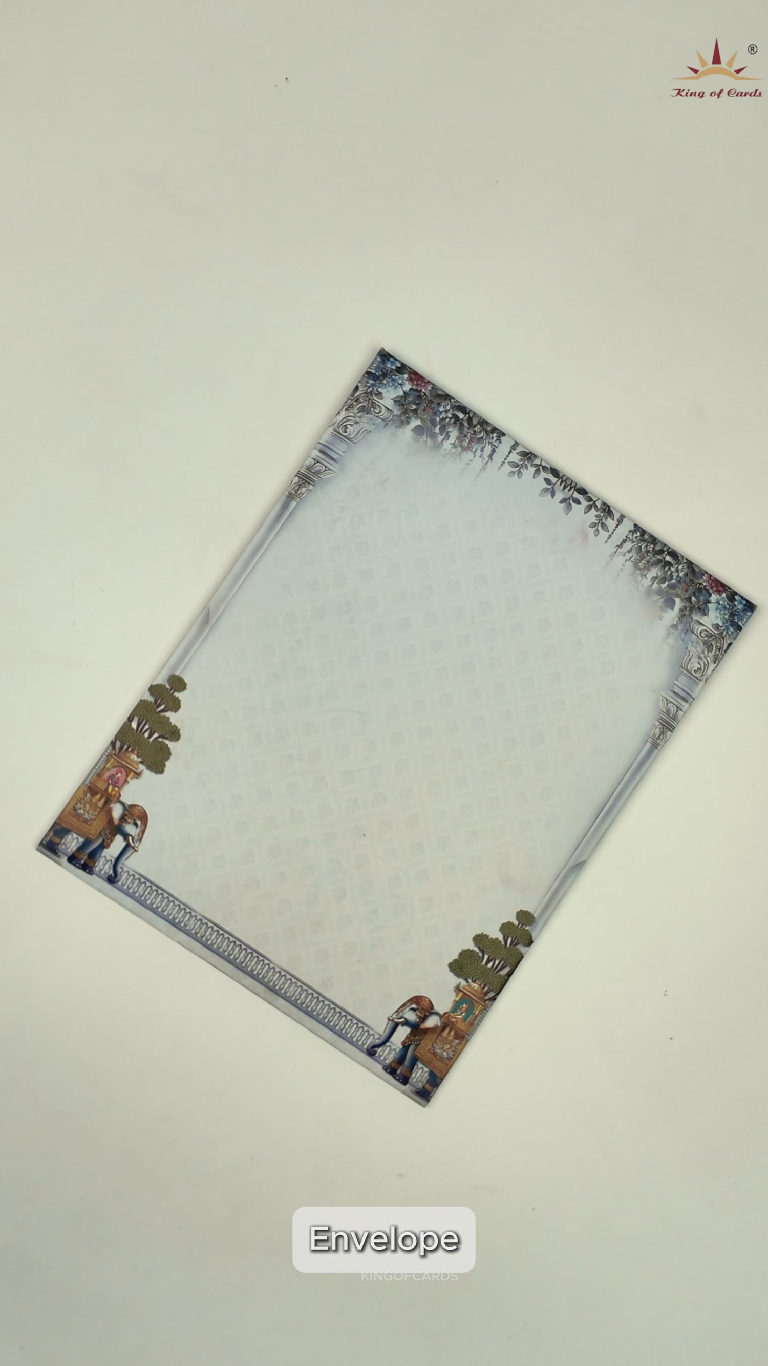 Blue Bride Groom Door Style Wedding Card-KNKC4092
