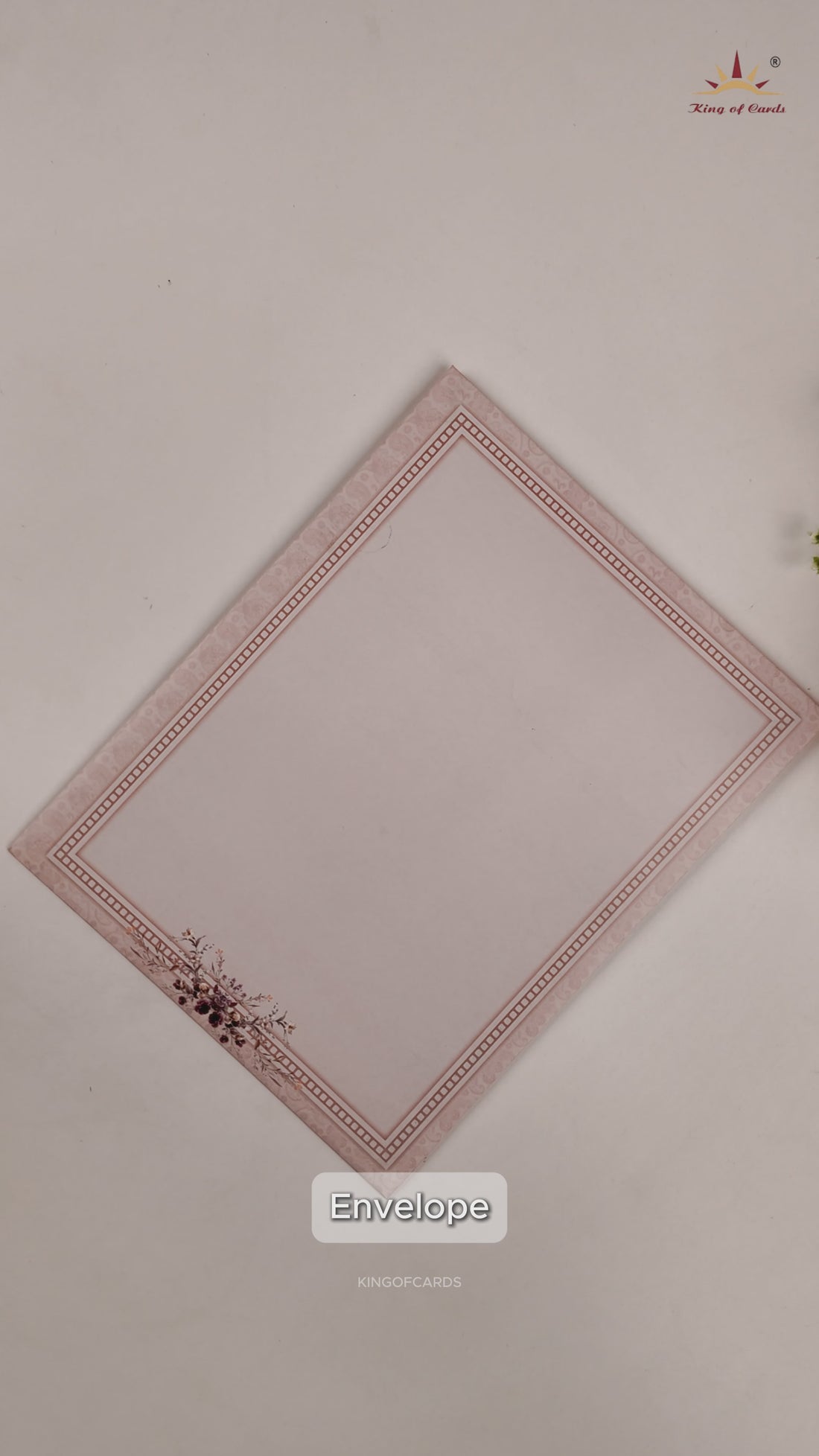 Pastel Pink Floral Wedding Card - KNKJ1139