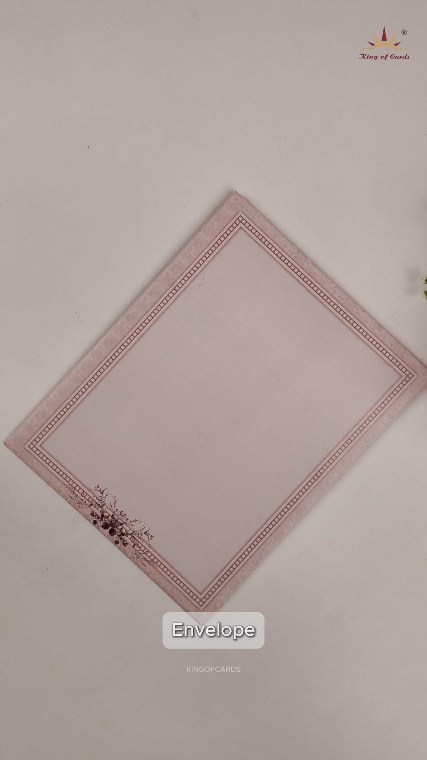 Pastel Pink Floral Wedding Card - KNKJ1139