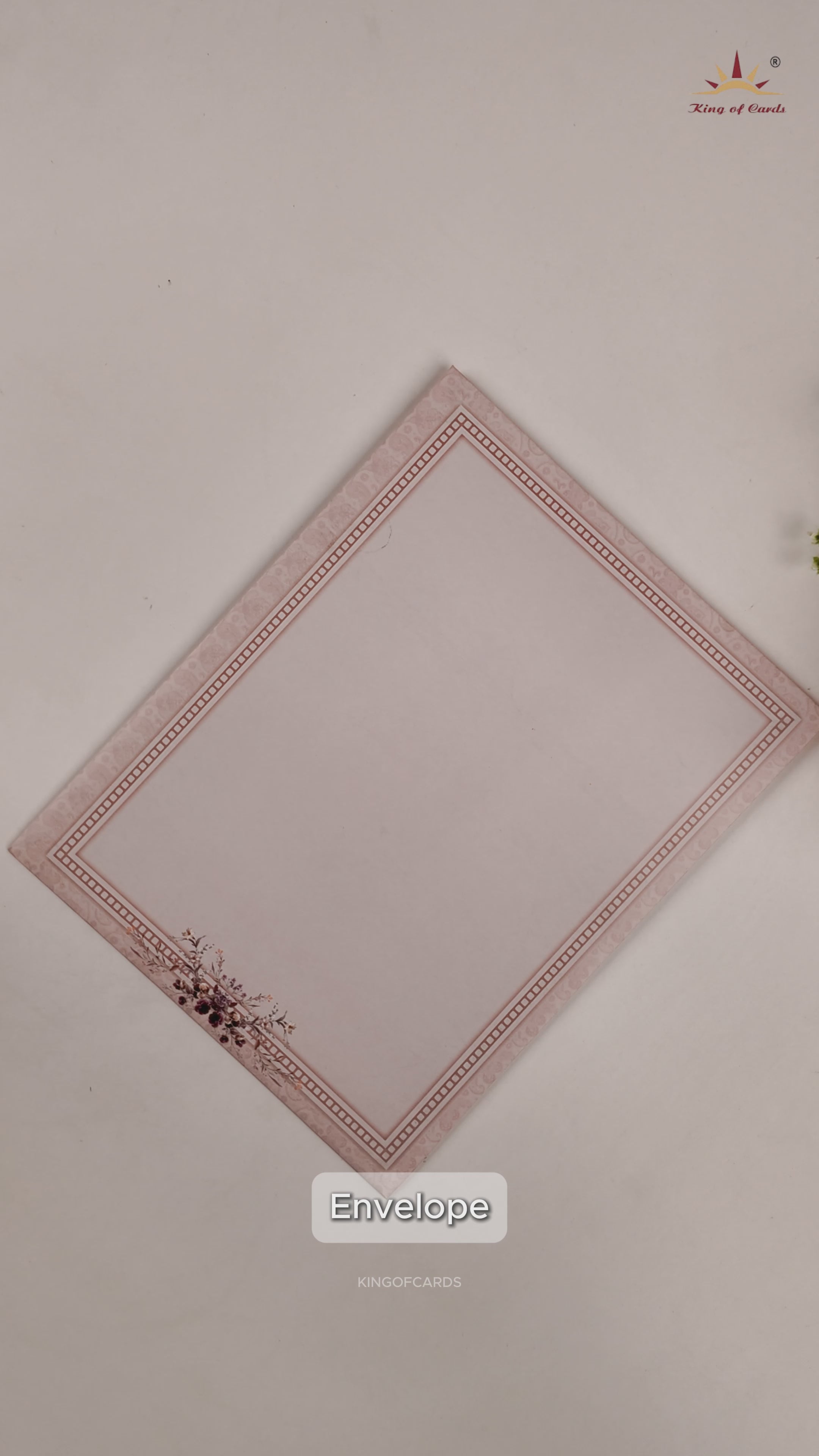 Pastel Pink Floral Wedding Card - KNKJ1139