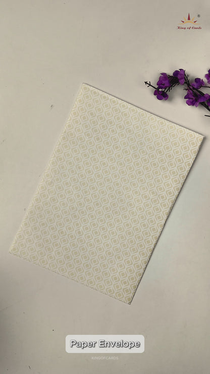 Light Orange Embossed Invitation-KNCWP457