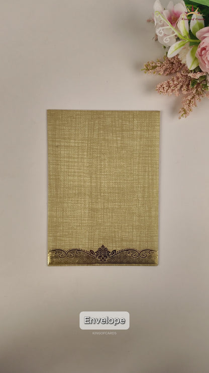 Gold Ganesha Invitation Card-KNCM24NG