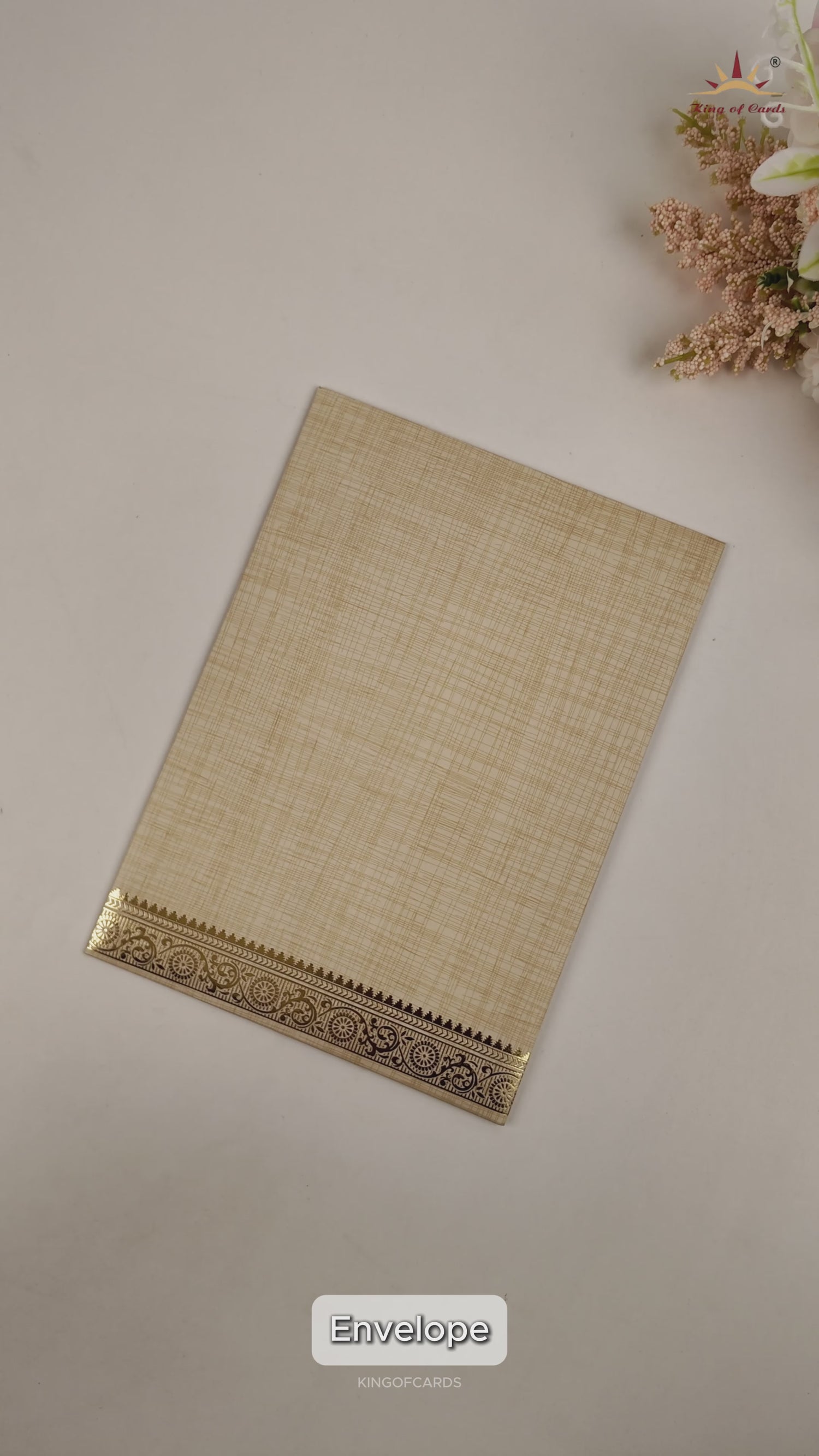 Sandal Floral Invitation Card -KNCM26SF