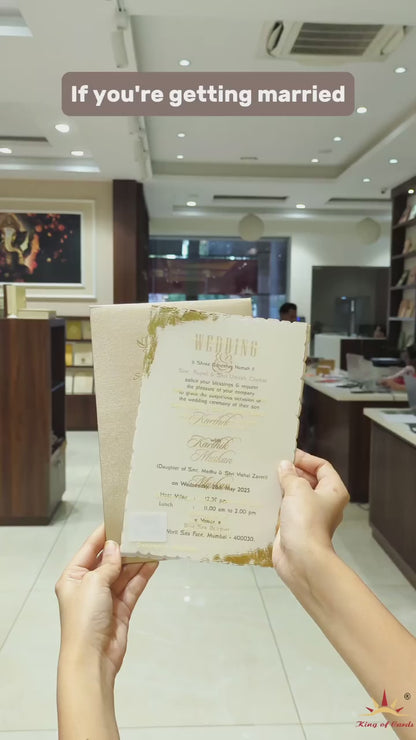 Metallic Light Brown Invitation Card-Krc30700