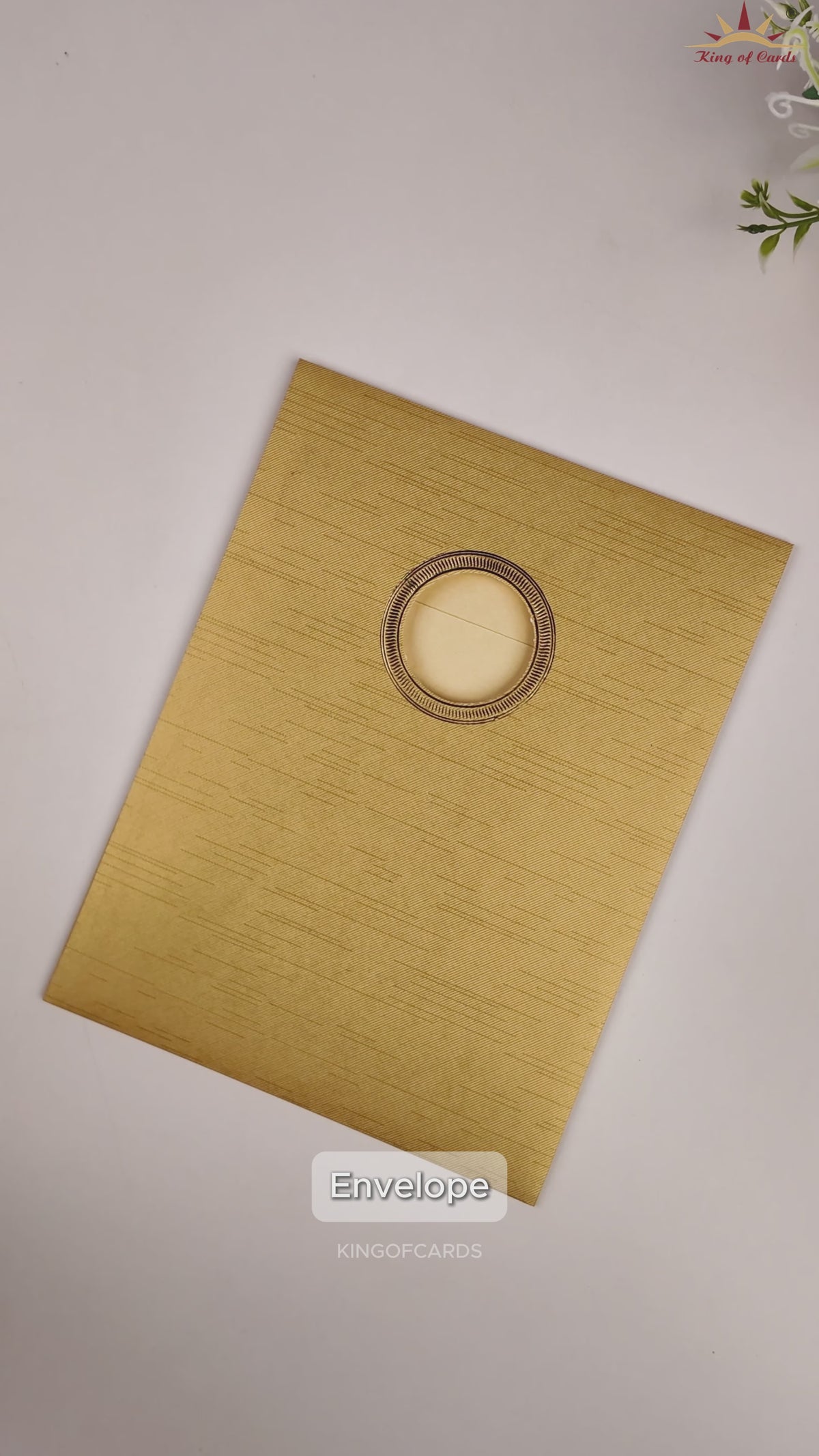 Gold Royal Baraat Wedding Card - KNRM7055G