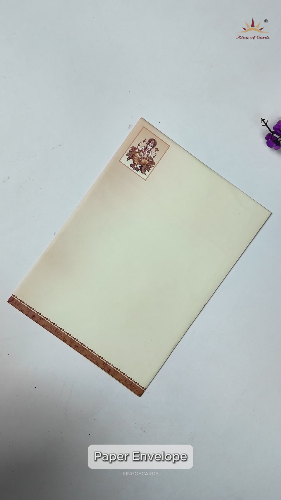 Cream Balaji Padmavathi Wedding Card-KNEP1605
