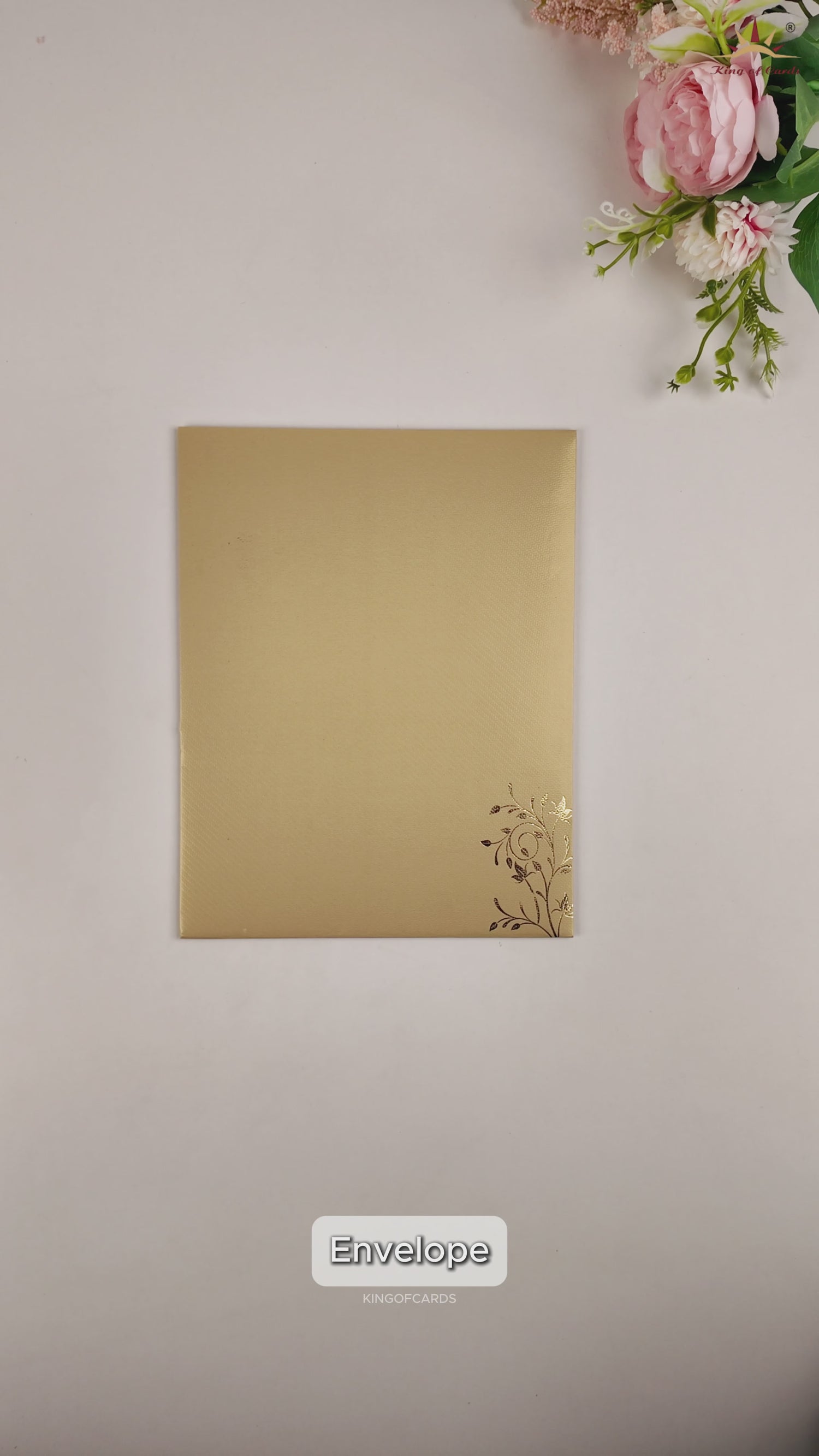 Gold Floral Wedding Inivitation-KNKT5026