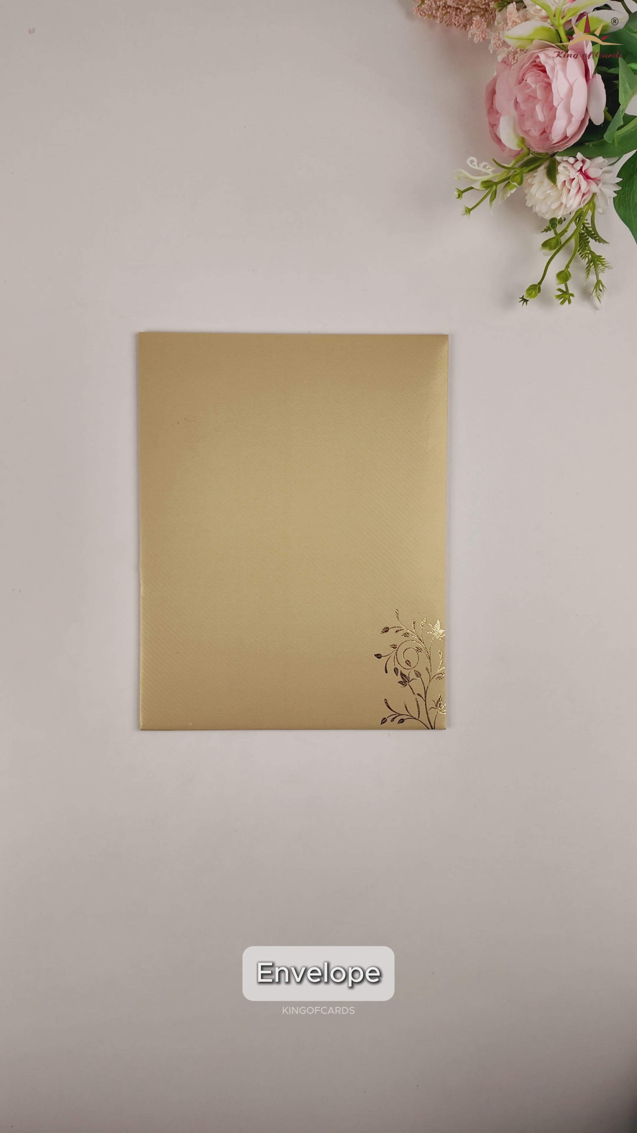 Gold Floral Wedding Inivitation-KNKT5026