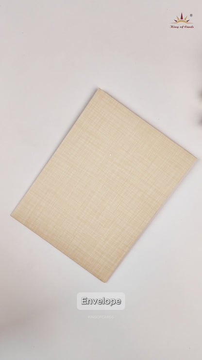 Sandal Laser-Cut Simple Wedding Card - KNK7030S