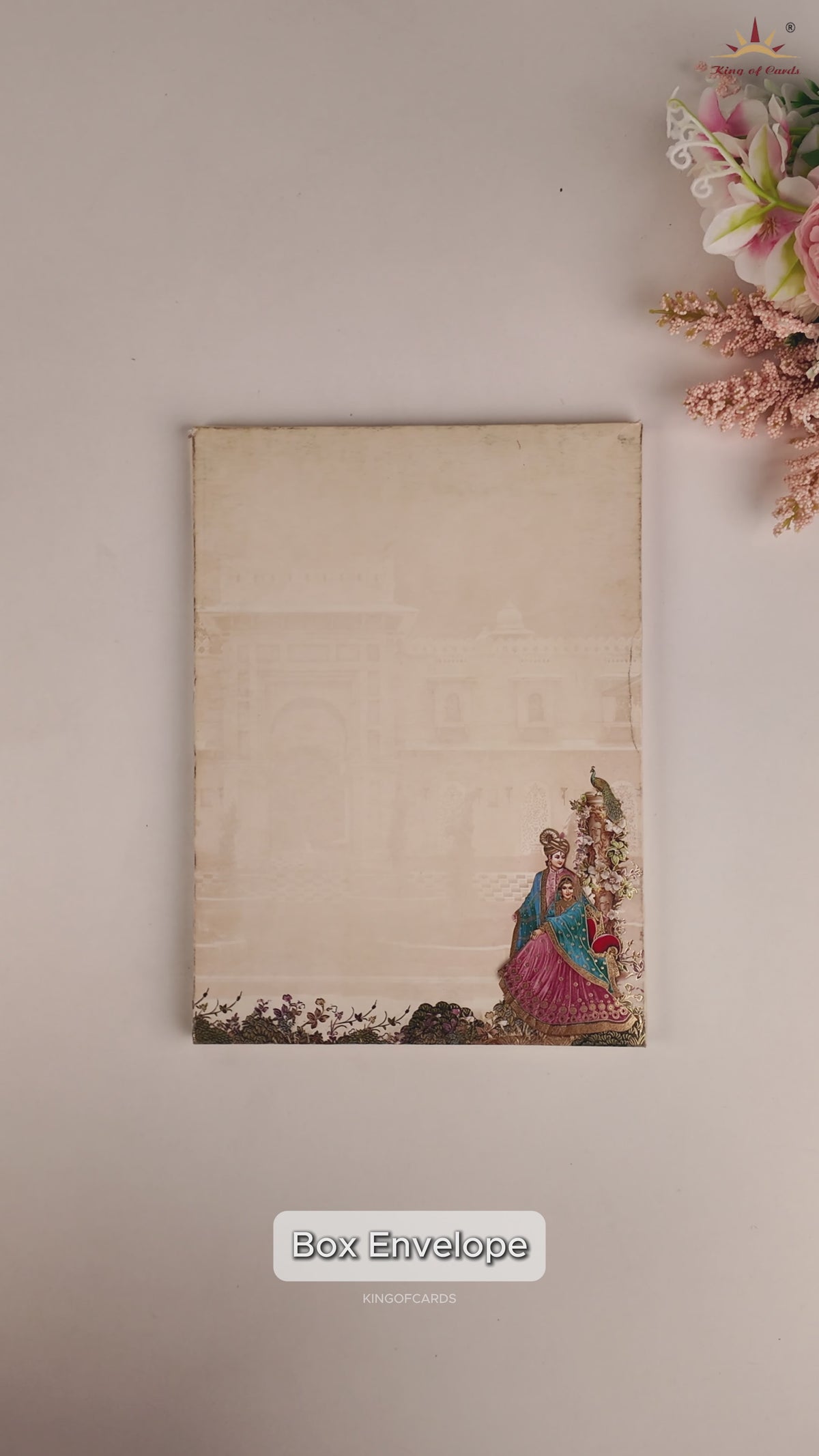 Sandal Laser Cut Bride Groom Padded Wedding Card - KAA05830