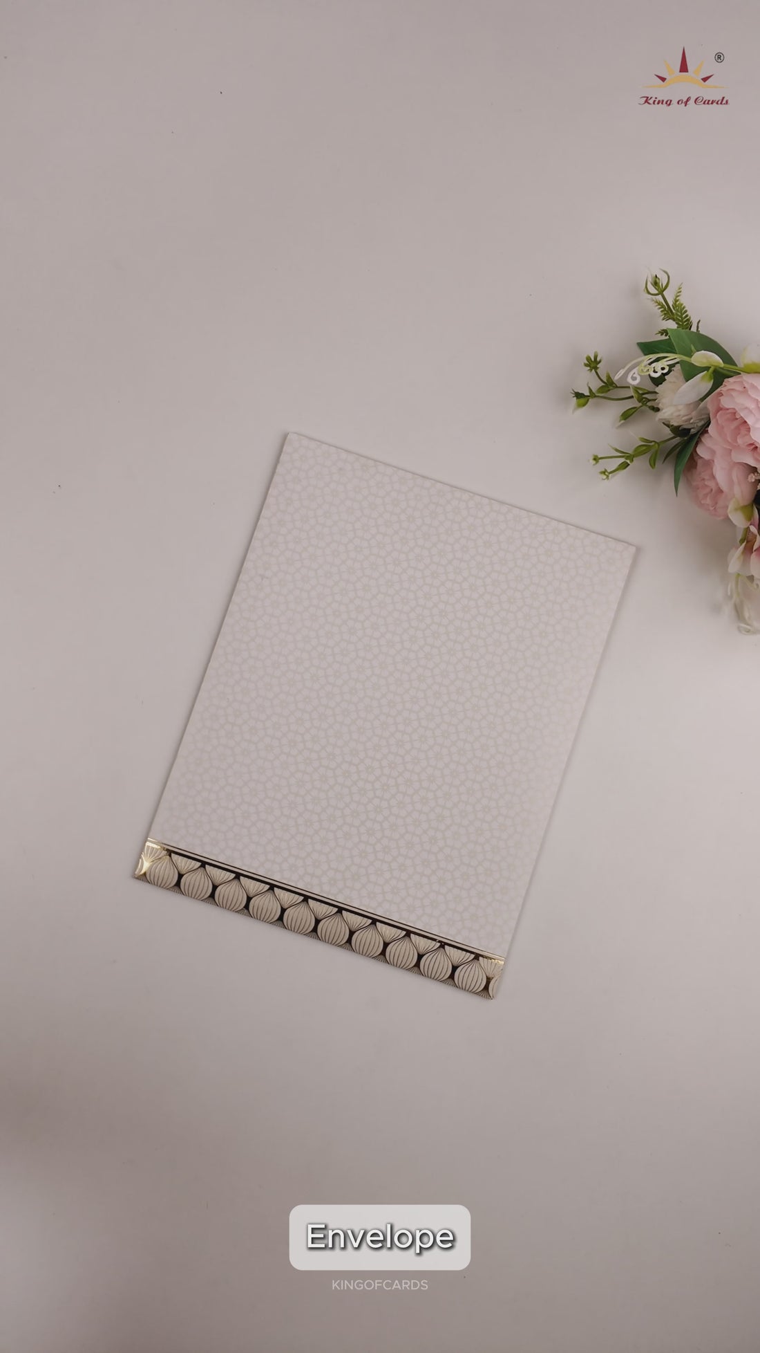 White Laser Cut Design Invitation Card - KNJS2076
