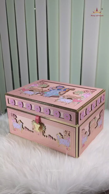 Pink Premium Shreenathji Luxury Invitation Box - KNLW20241