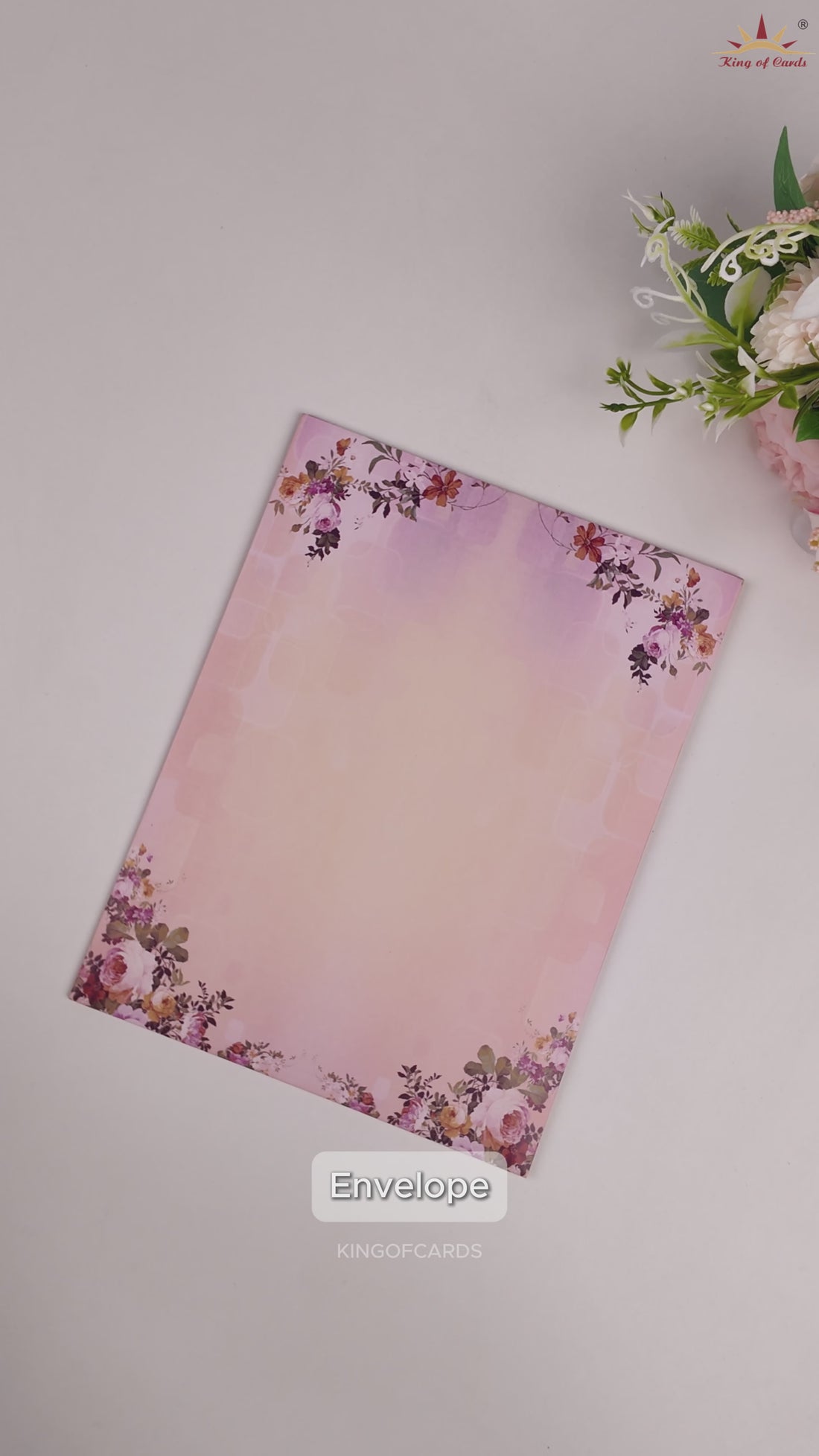 Lavender Floral Wedding Card-KNKC4038