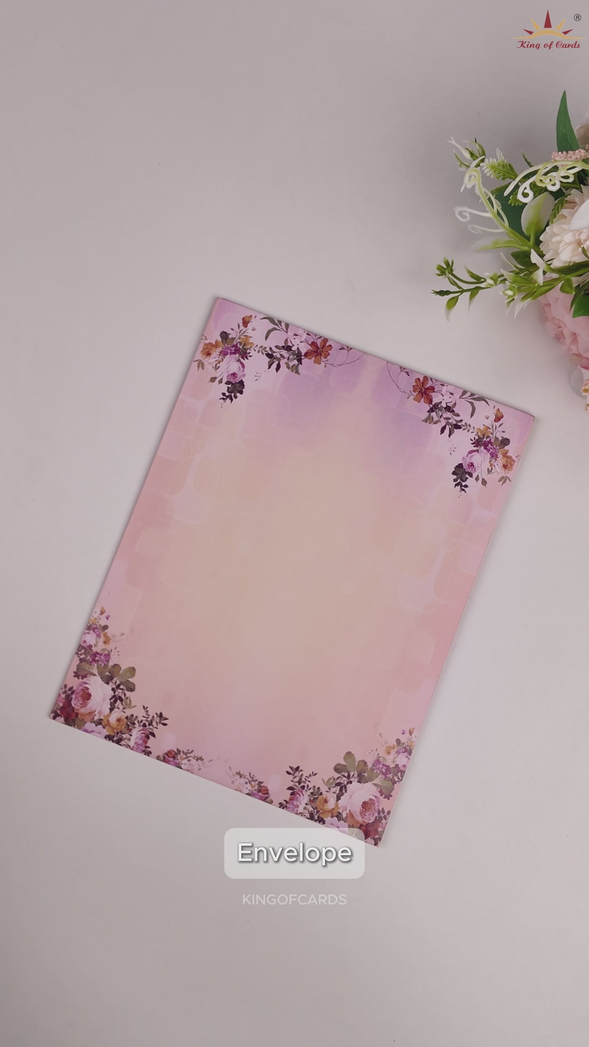 Lavender Floral Wedding Card-KNKC4038