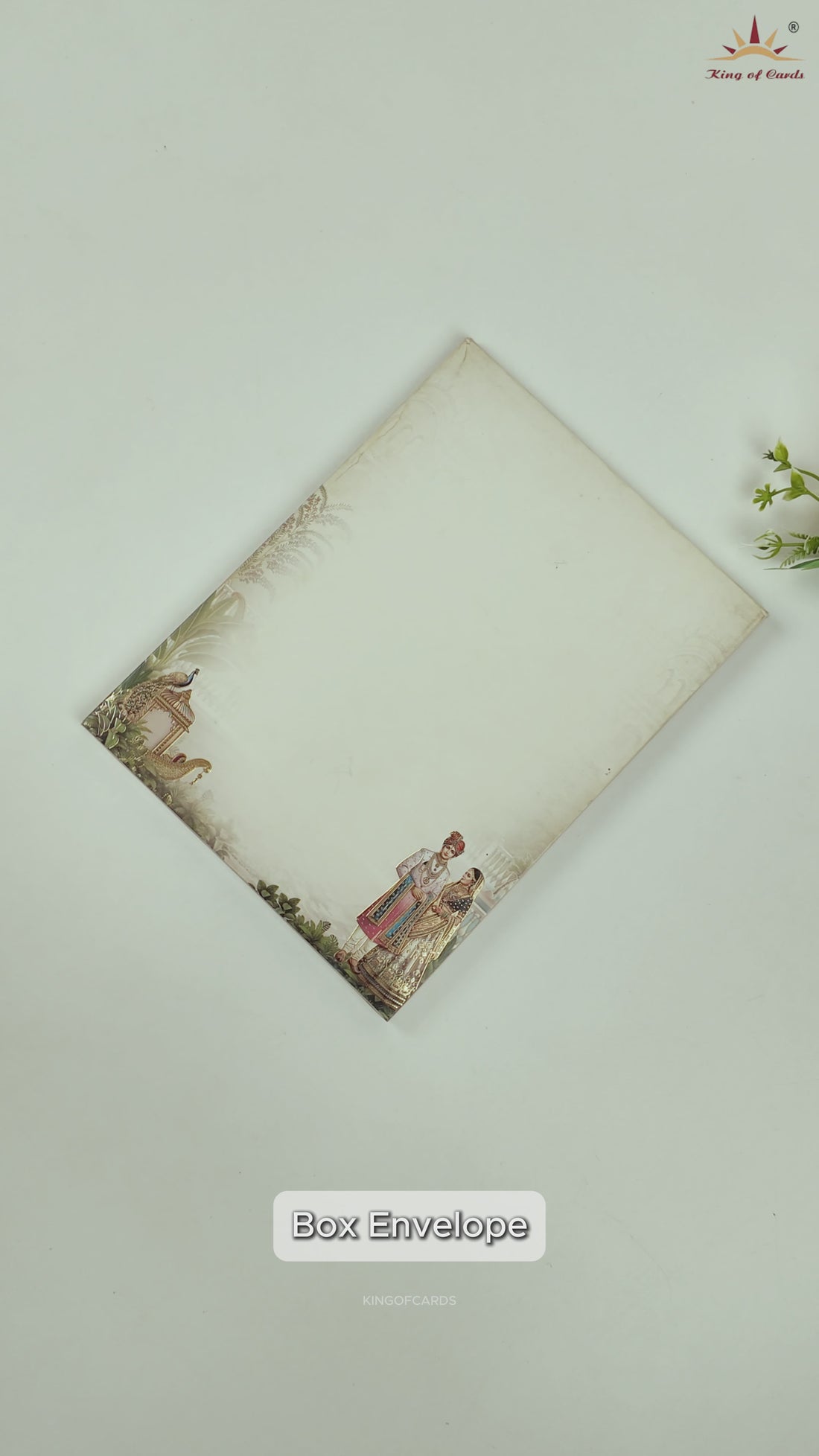 Cream Royal Bride Groom Padded Wedding Card - KAA05690