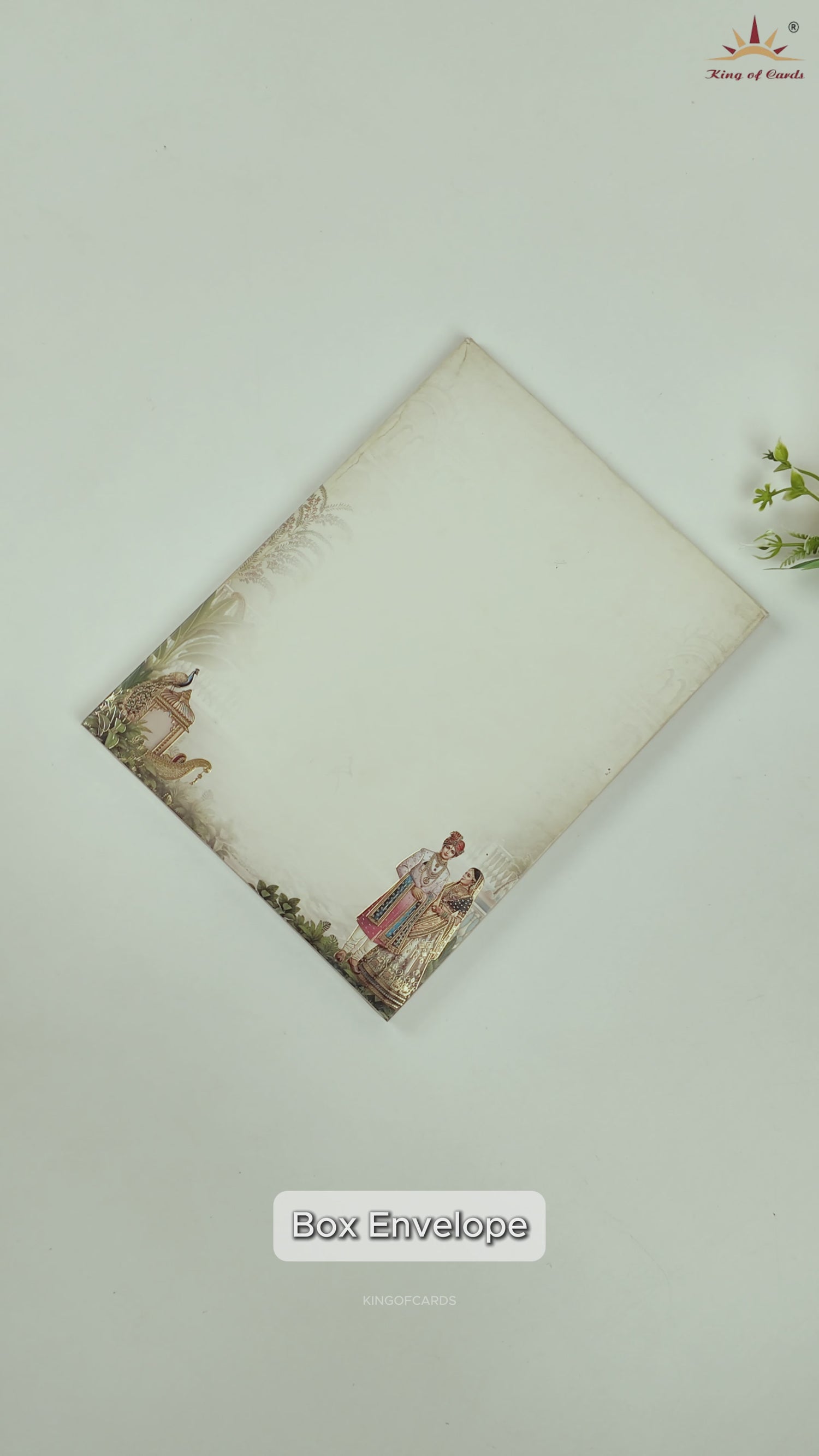 Cream Royal Bride Groom Padded Wedding Card - KAA05690