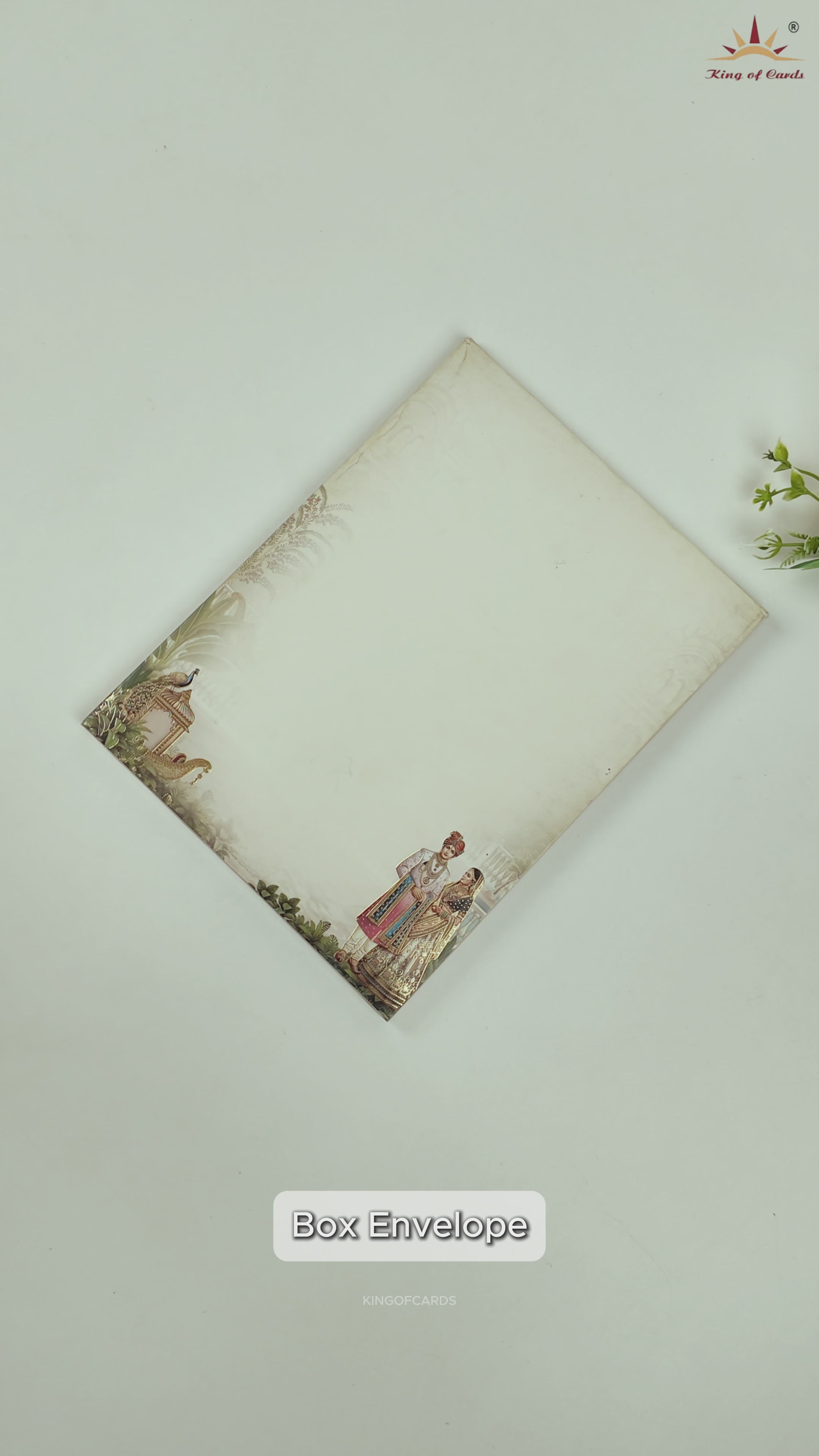 Cream Royal Bride Groom Padded Wedding Card - KAA05690
