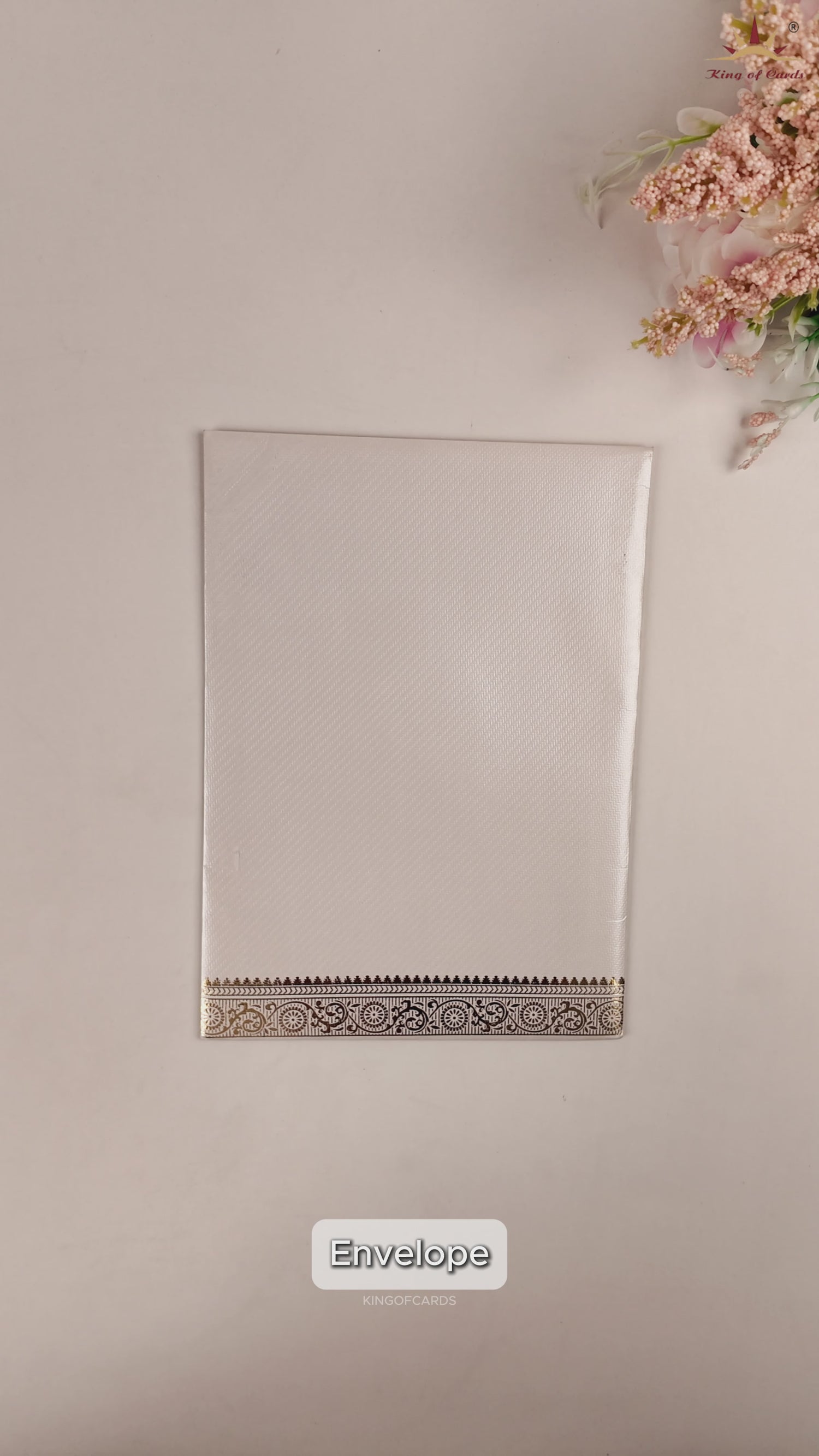 White Ganesha Invitation Card-KNKTW026