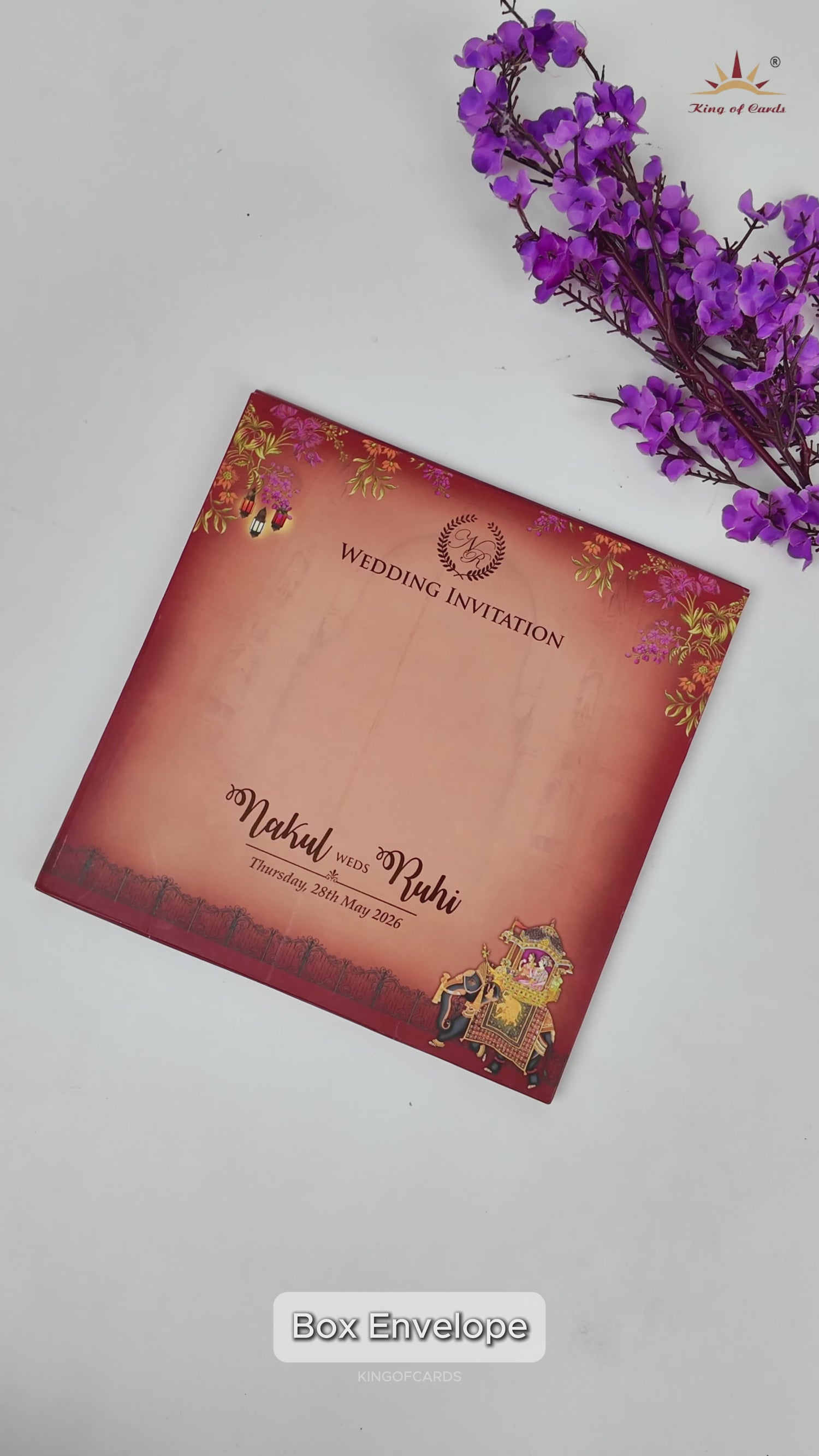 Royal Couple Elephant Padded Wedding -KRE27920