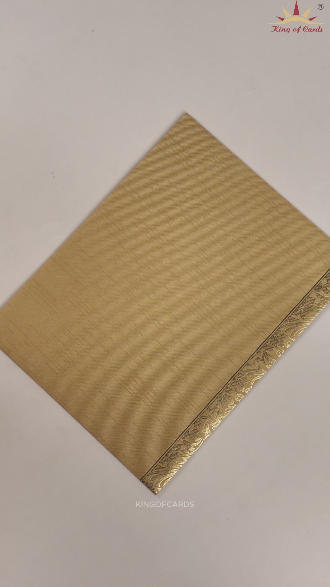 Golden Vinayaka Wedding Card-KNKR5014G