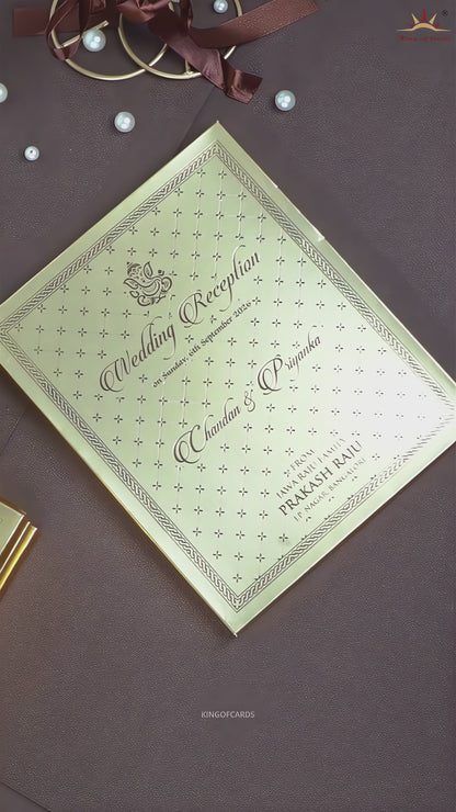 Gold Premium Door Style Luxury Invitation Box - KNLW202562