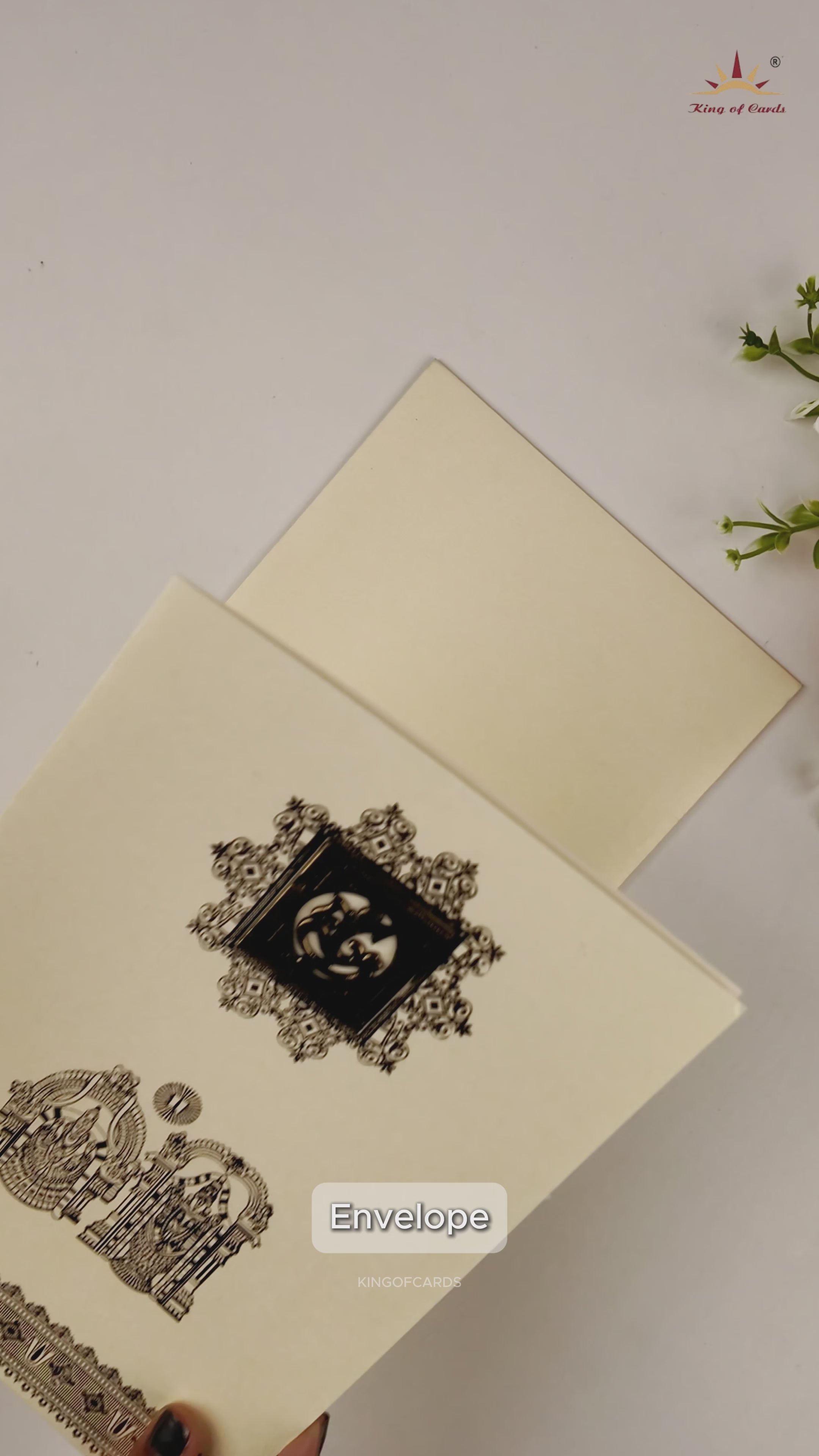 Cream Balaji Padmavathi Wedding Card - KNCM22CB