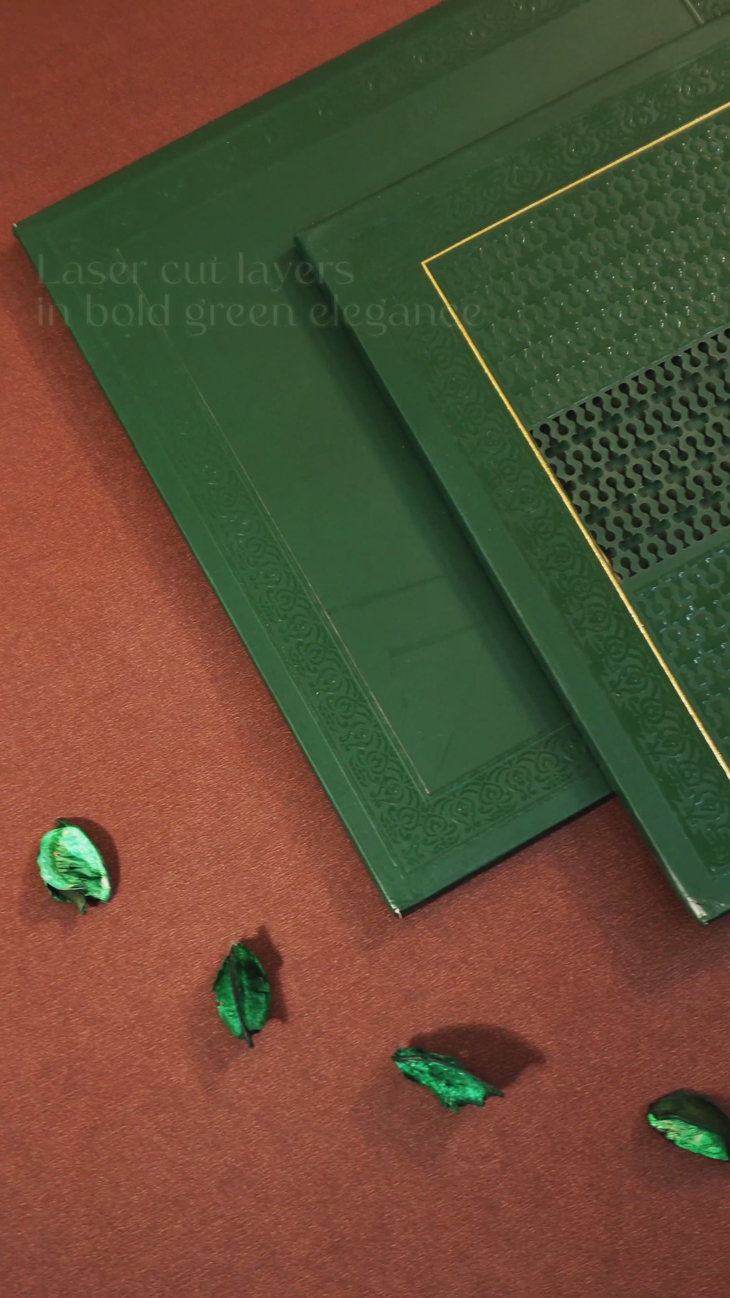 Green MDF Wedding Cardkp-KPR09260