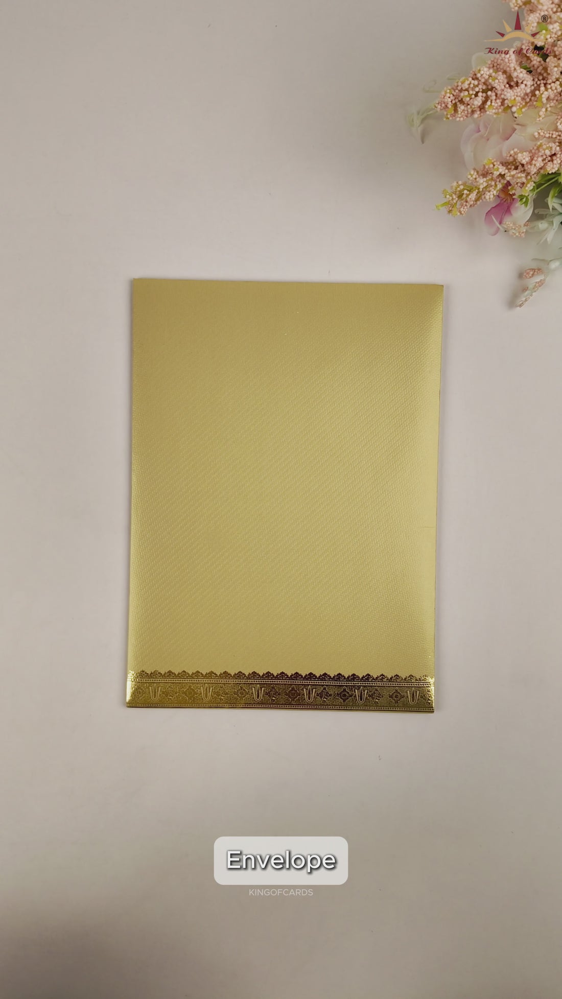 Gold Balaji Padmavathi Invitation Card-KNKTG022
