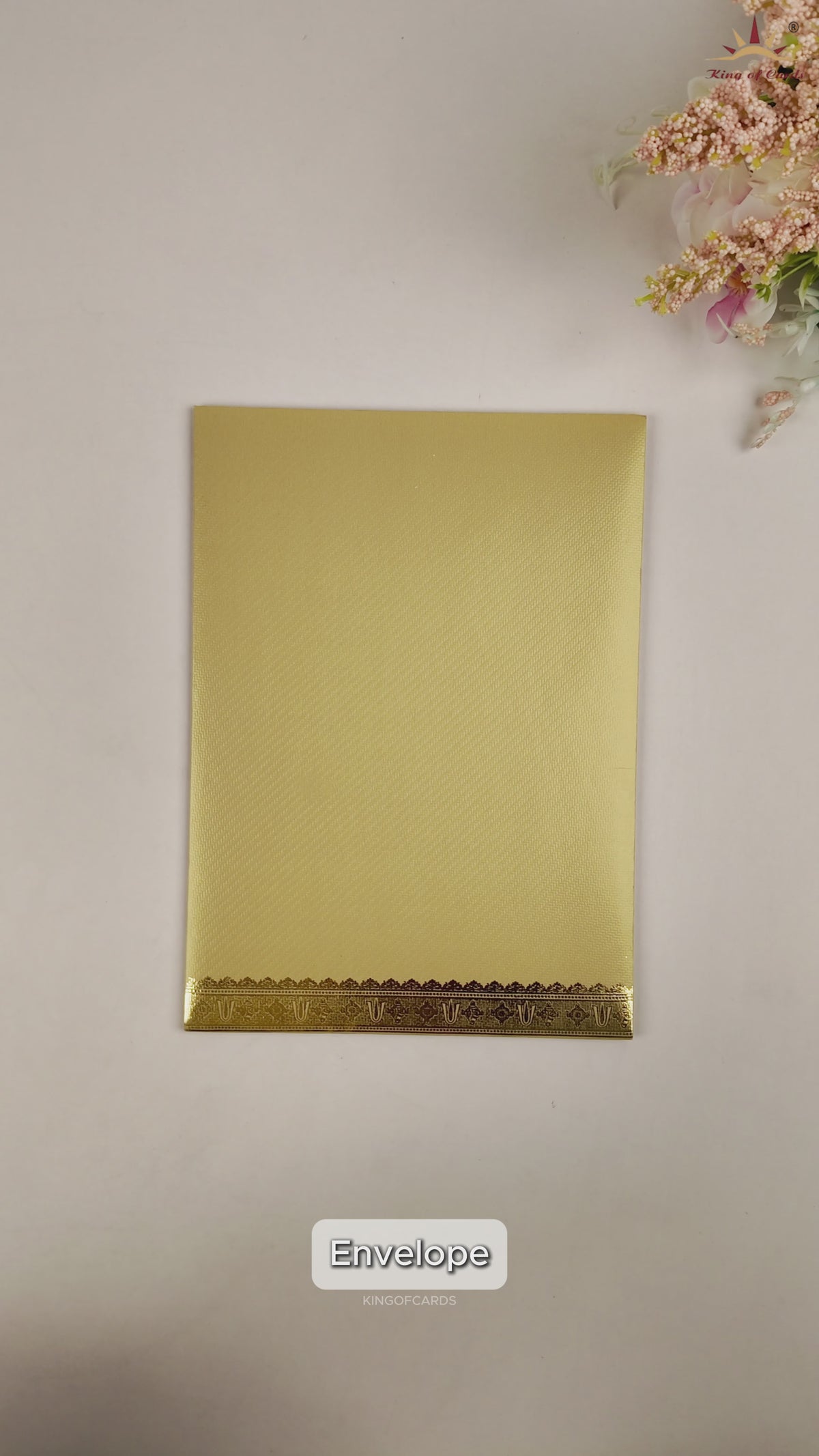 Gold Balaji Padmavathi Invitation Card-KNKTG022