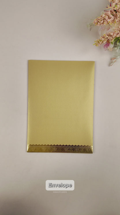 Gold Balaji Padmavathi Invitation Card-KNKTG022