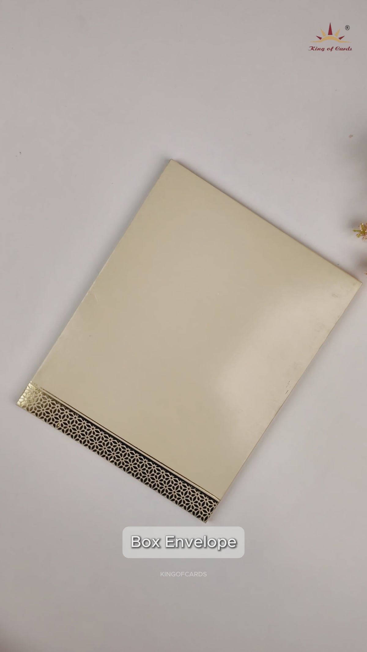 Cream Embossed Floral Wedding Card - KNK4205C