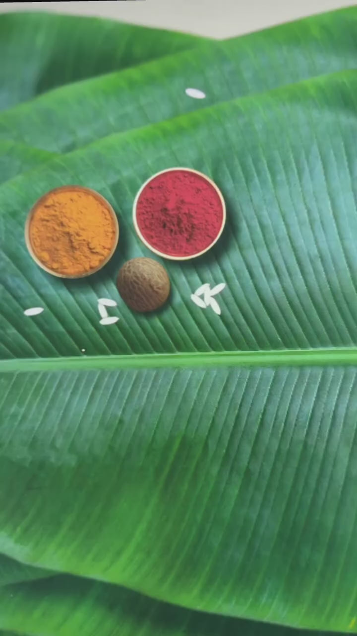 Cream Leaf South Wedding Invitation Card-KBM04470