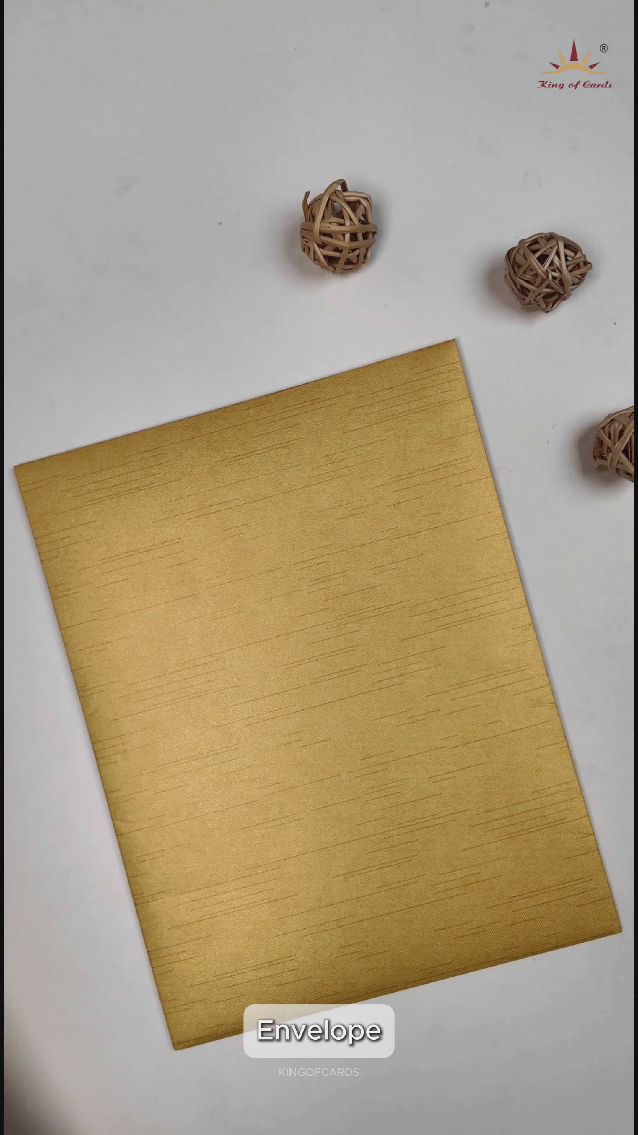 Gold Horse Carriage Wedding Card-KNRM7084G