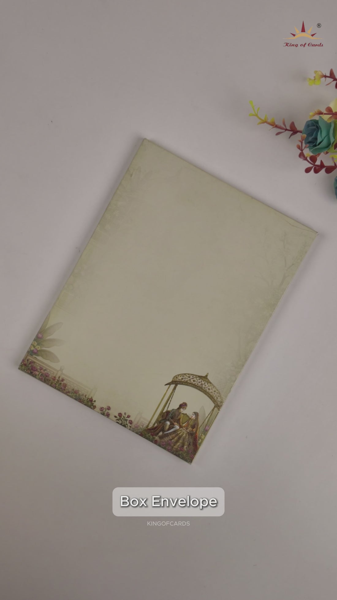 Cream Bride Groom Padded Wedding Card - KAA05660