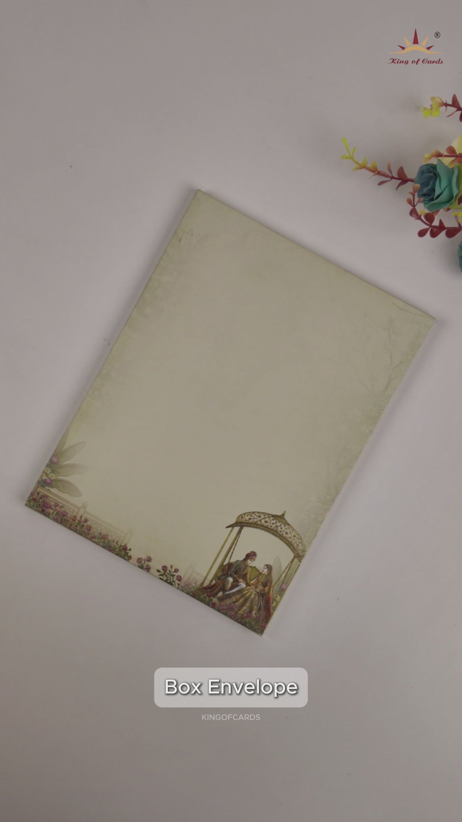 Cream Bride Groom Padded Wedding Card - KAA05660