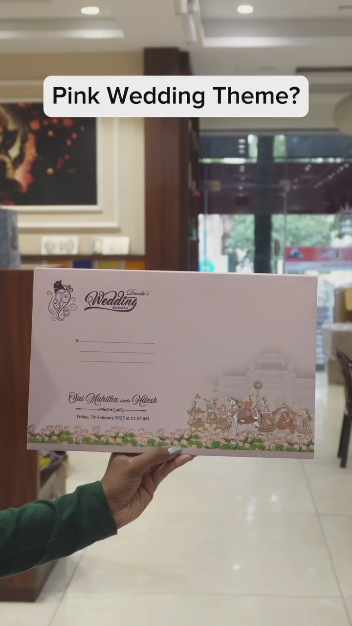 Peach Royal Padded Wedding Invitation-Kpr24190